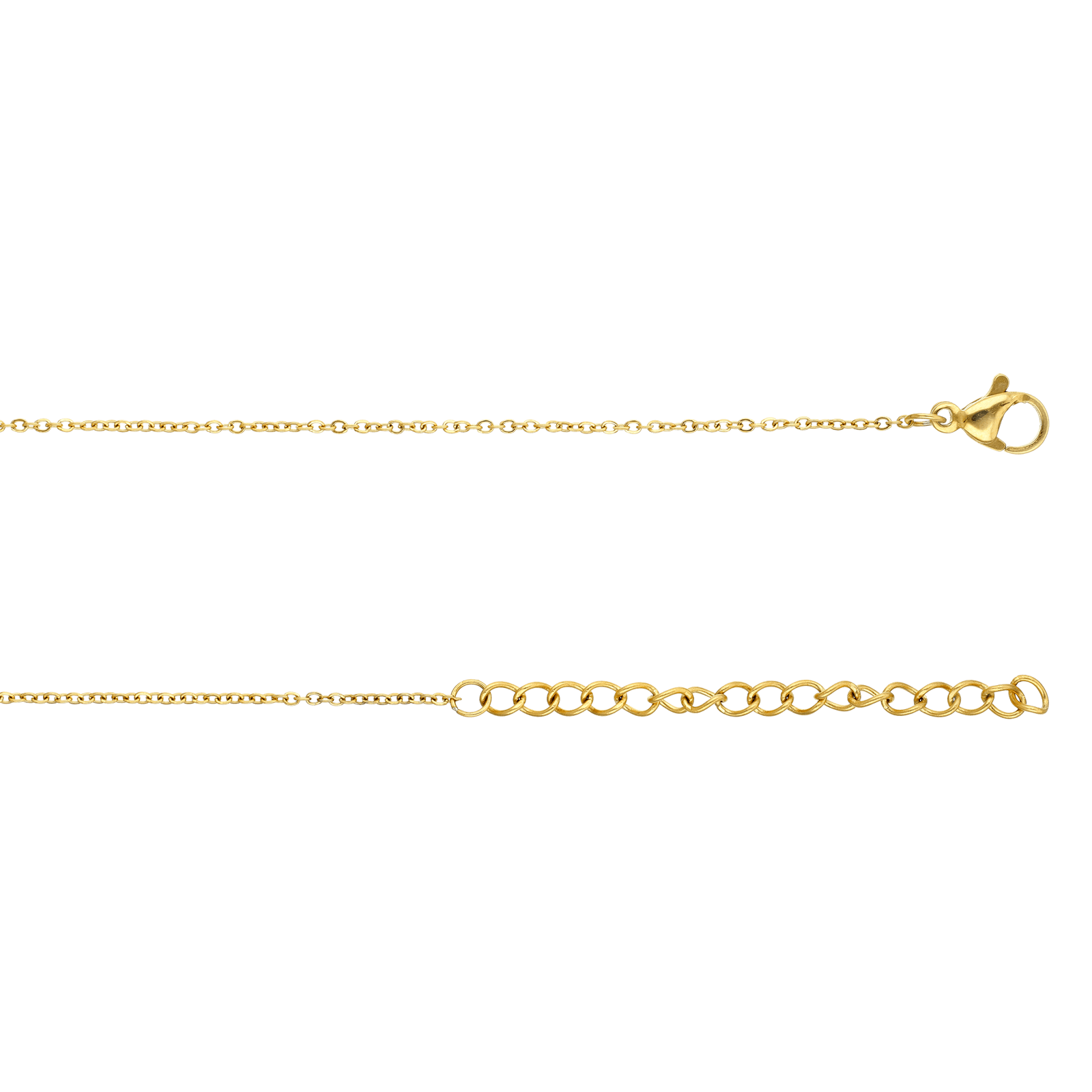 Collier Callas Acier Pendentif anneaux motif petites boules 40 plus 5 centimètres