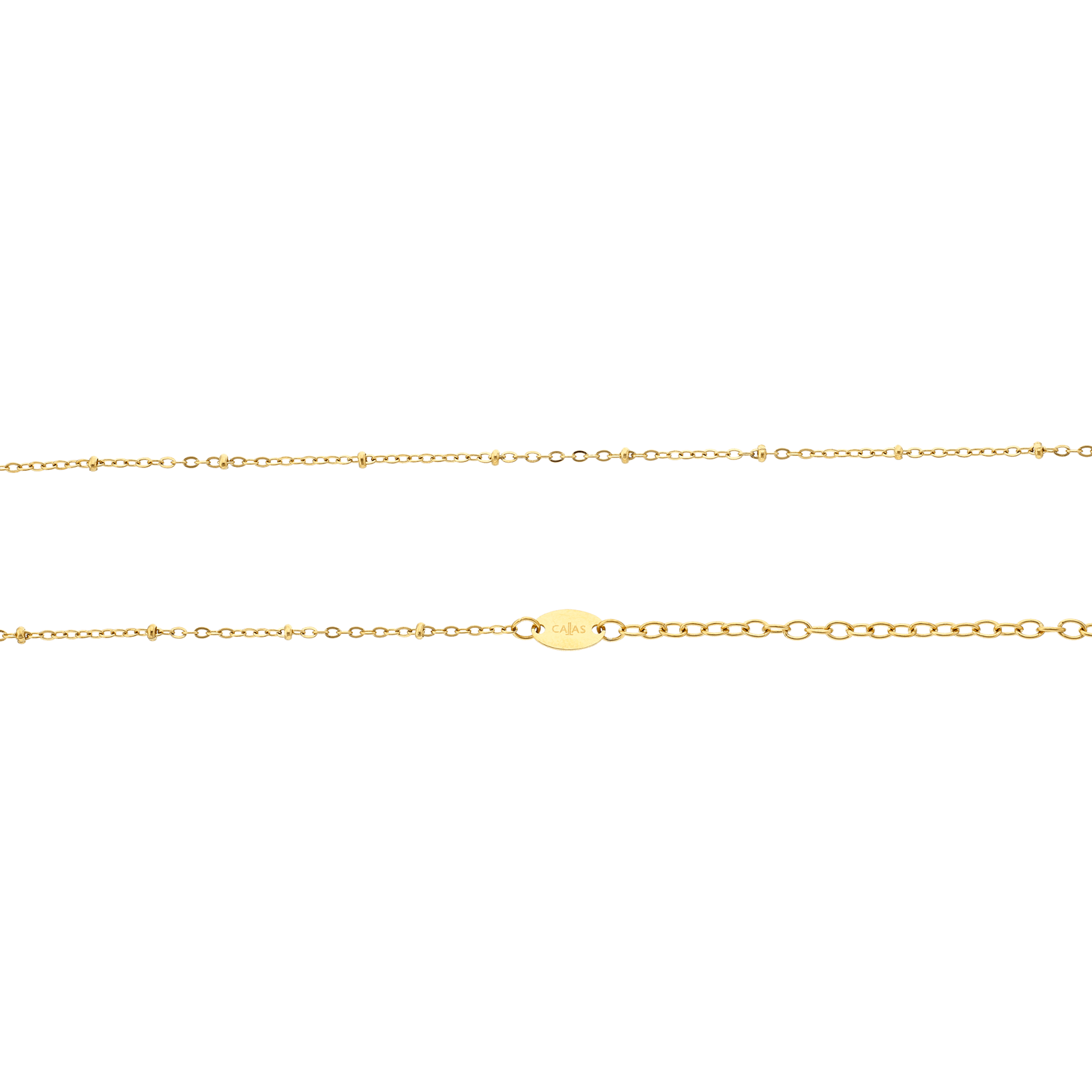 Chaine de taille Callas Acier Petites Boules 80 plus 15 centimètres