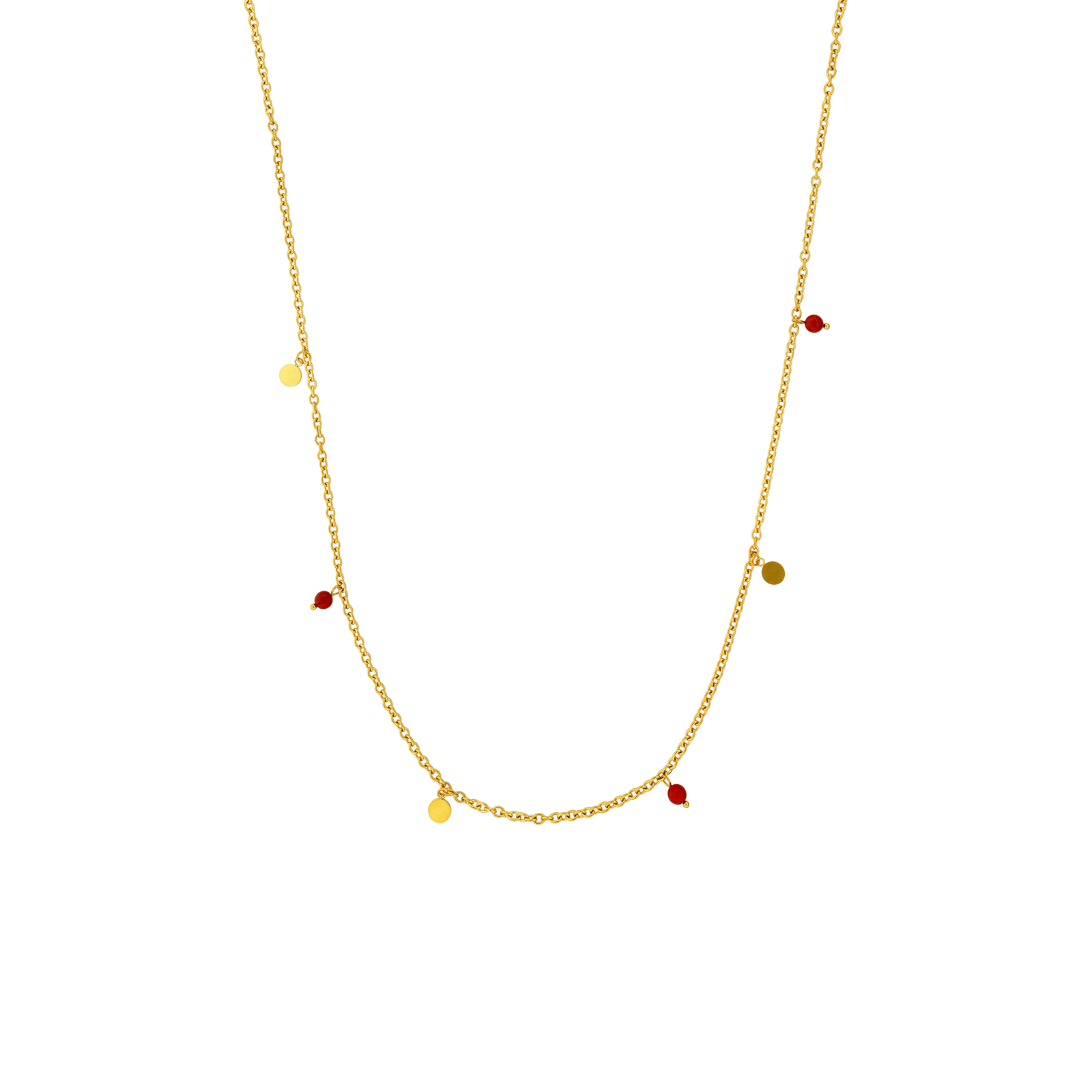 Alterné Pampilles Oxyde de Zirconium rouge 80 plus 15 centimètres