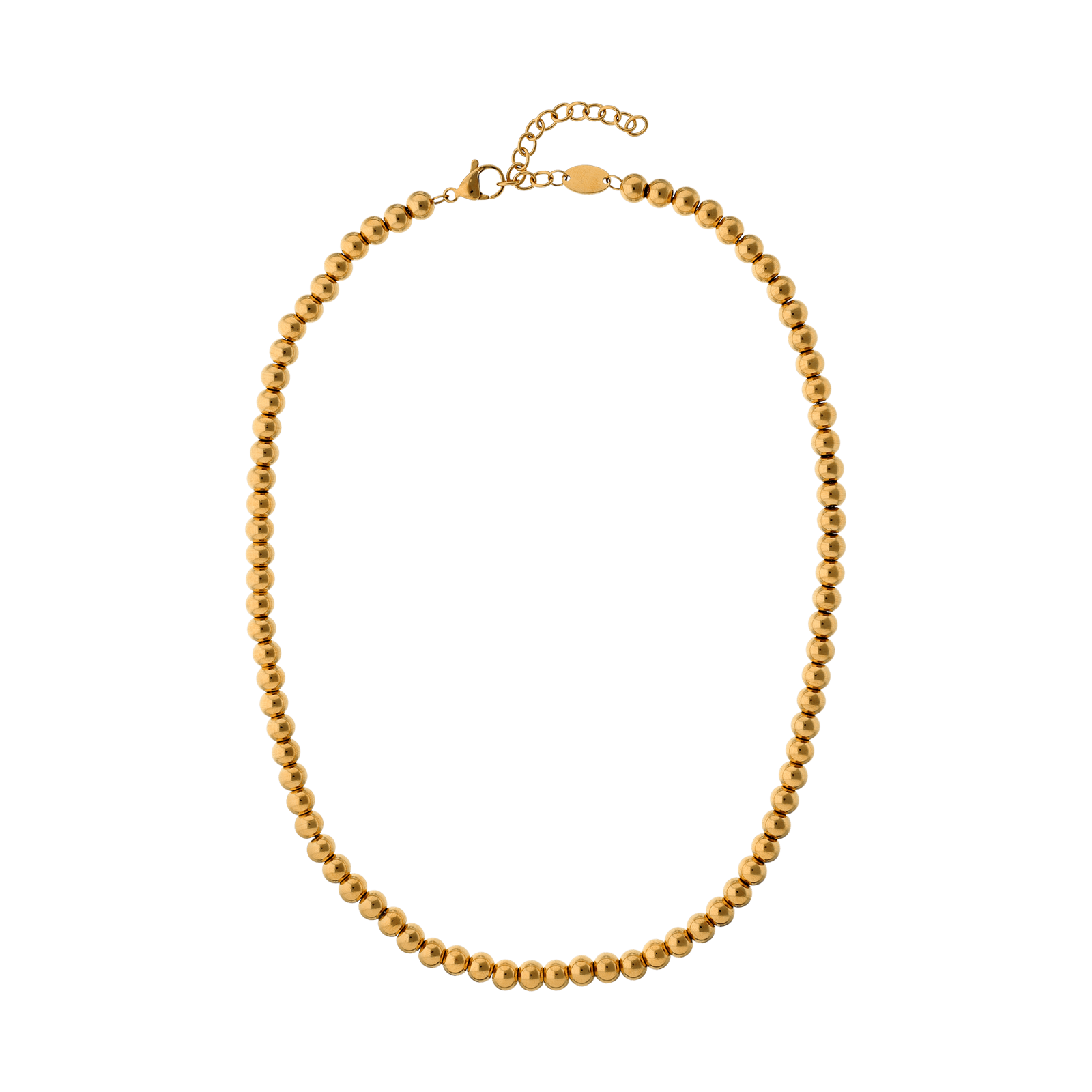 COLLIER CALLAS ACIER IPG BOULES 6MM 45+5CM TAG