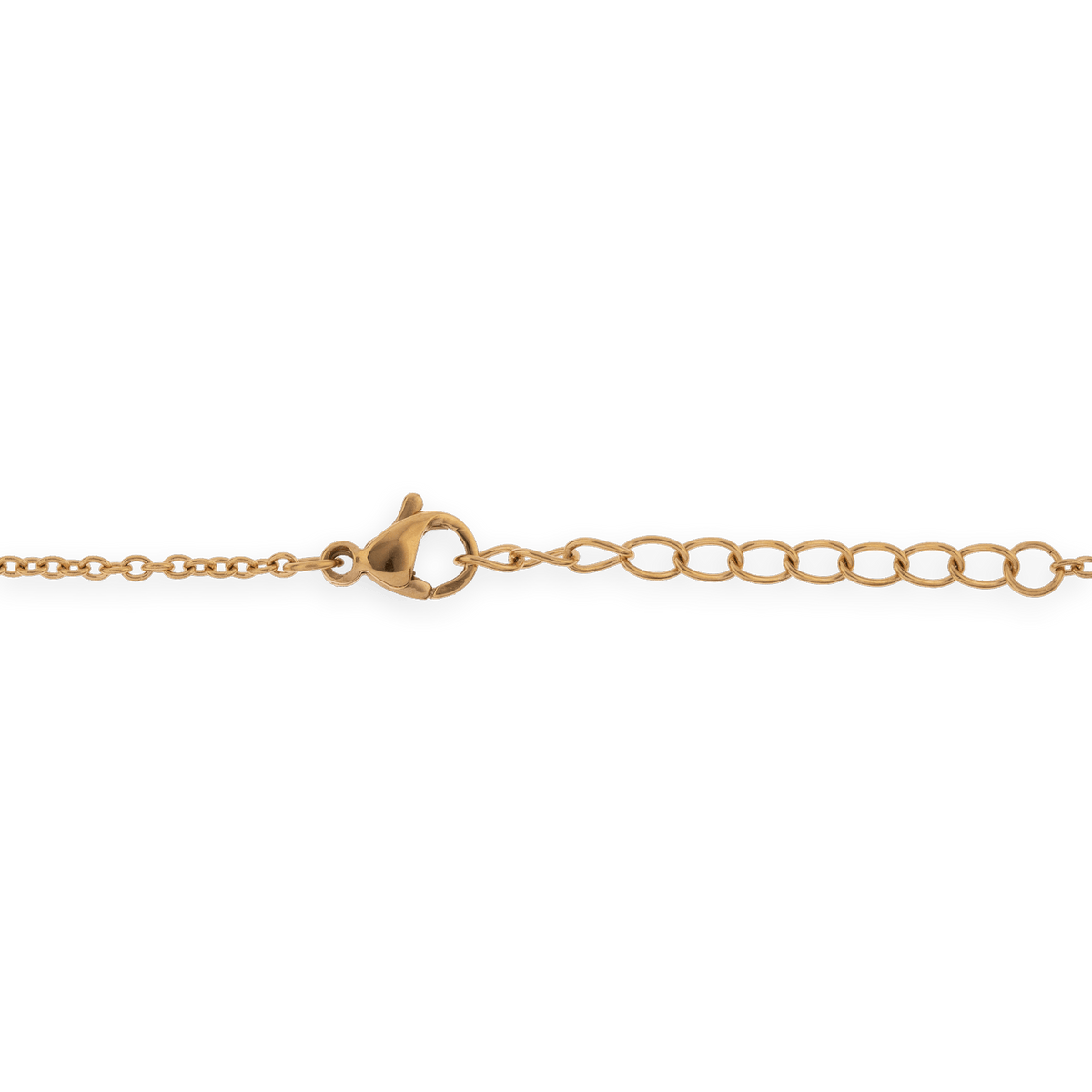 Collier Acier Jaune Motif Goutte Cristal 6.7*40mm 42 à 45cm
