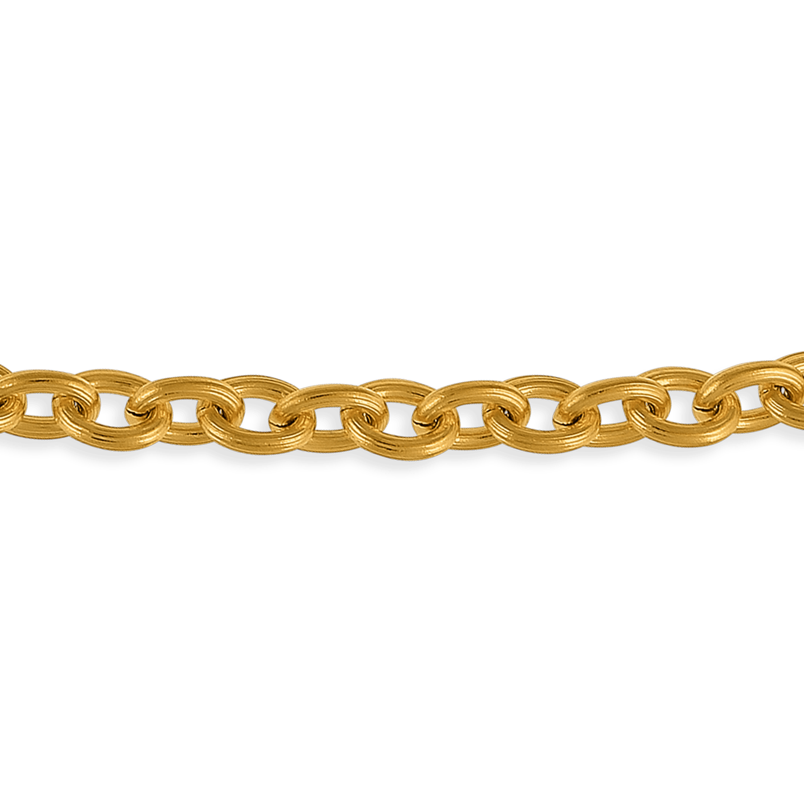 Collier Acier Jaune Maille Forçat Antillais 9mm 50cm