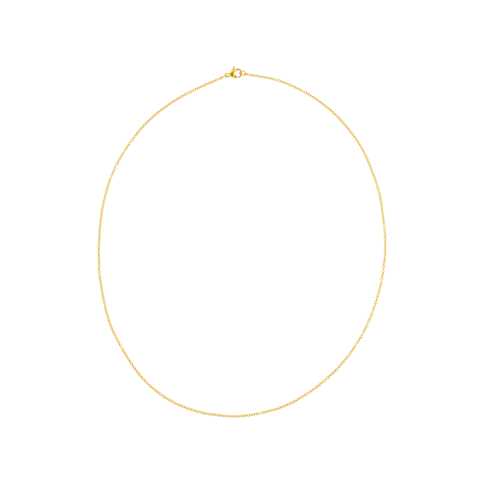 Collier Callas Acier doré Forçat 1.5mm 50 centimètres