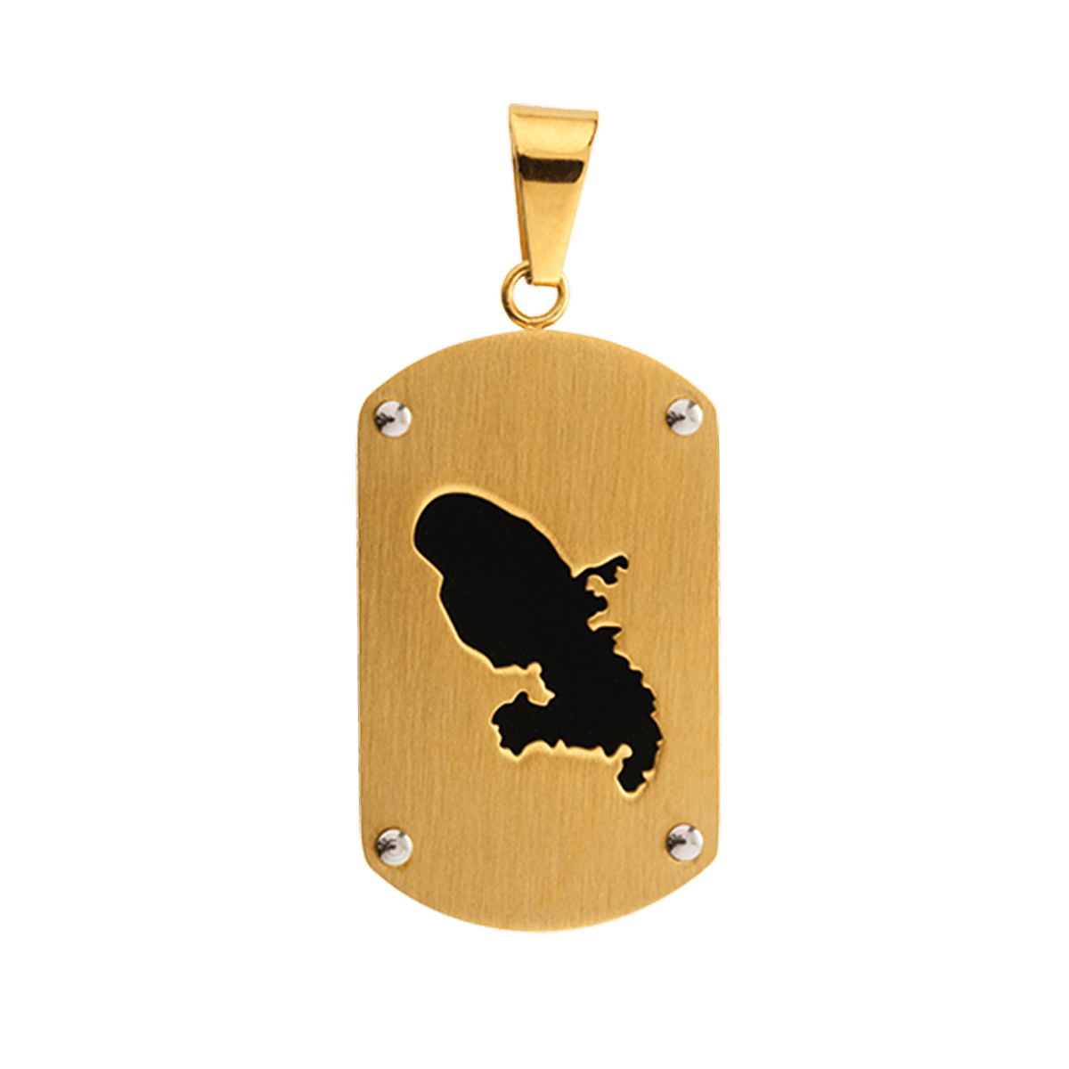 Pendentif Acier Doré Martinique
