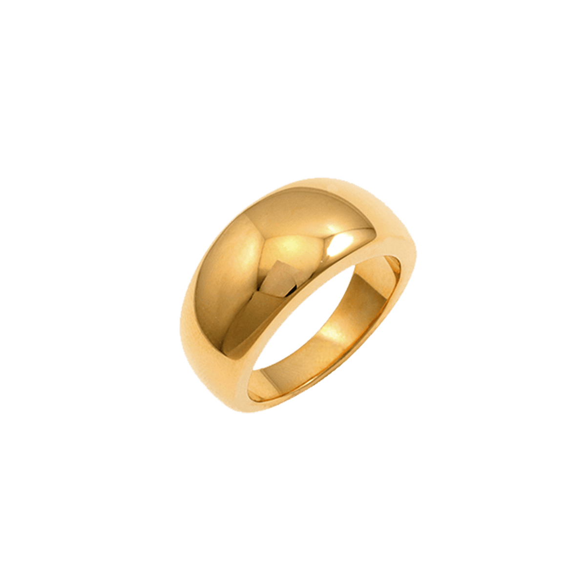 Bague jonc bombé or plaqué 7.5mm - taille 58