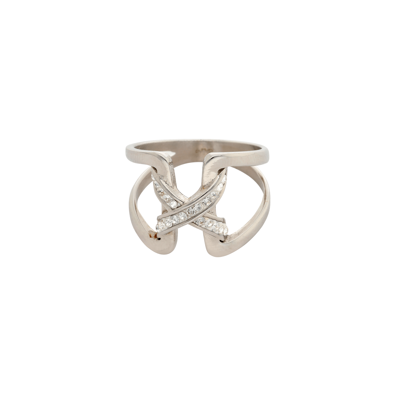 Bague Callas Acier fantaisie avec cristal Preciosa