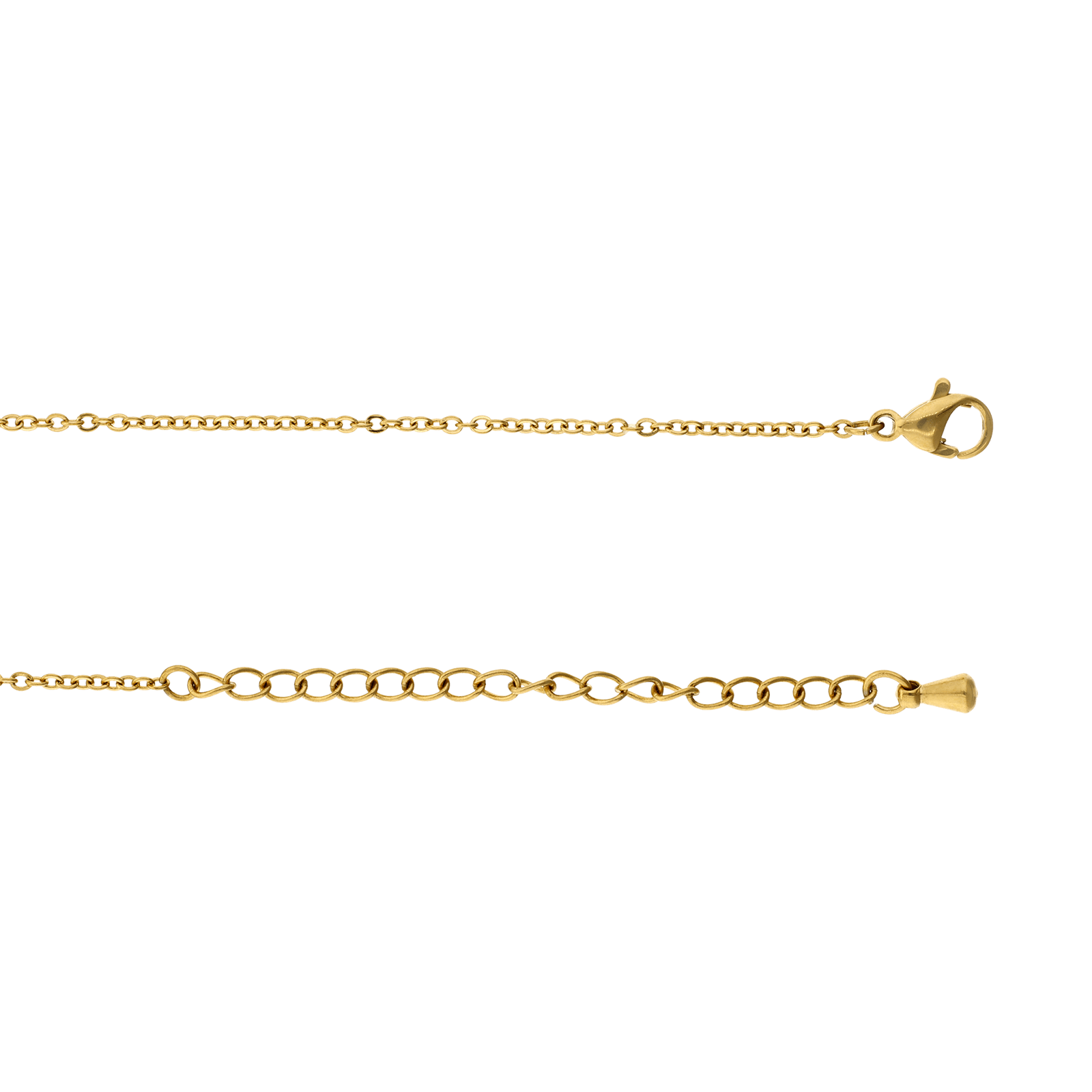 Collier Callas Acier doré Pendentif cercle Médaille motif fantaisie étoile 42 plus 5 centimètres
