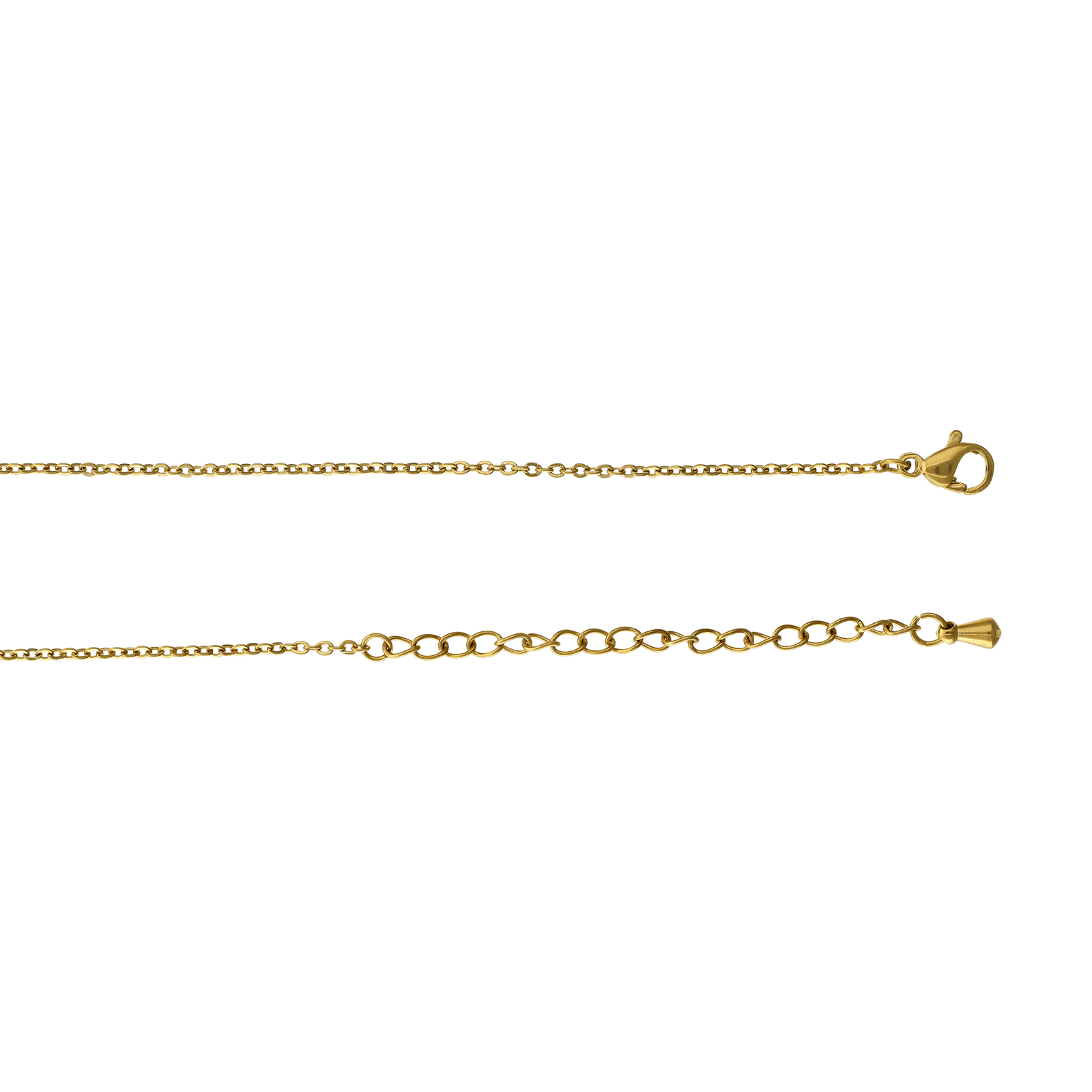 sautoir Callas Acier doré Pendentif cercle pierres bleues mates 69 plus 5 centimètres