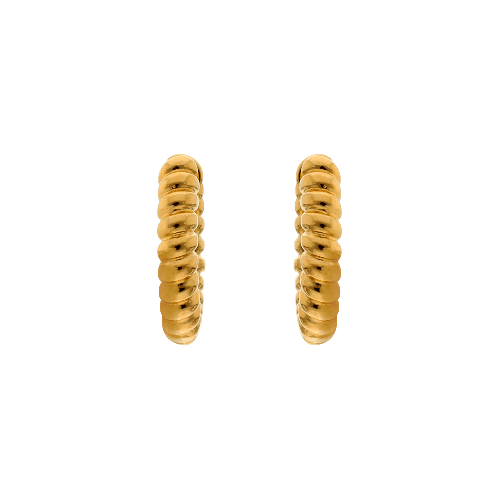 Créoles plaqué or fantaisie 15 mm