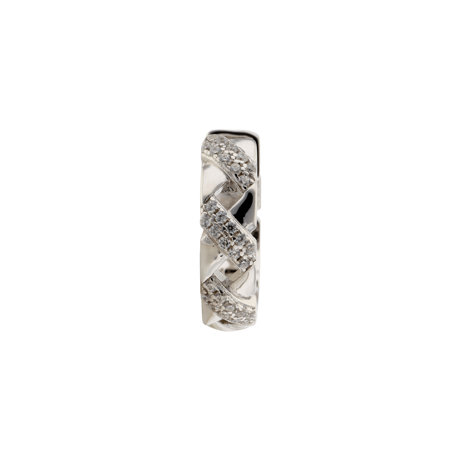 Créole Croix Lisses et sertie Zirconia Cubique