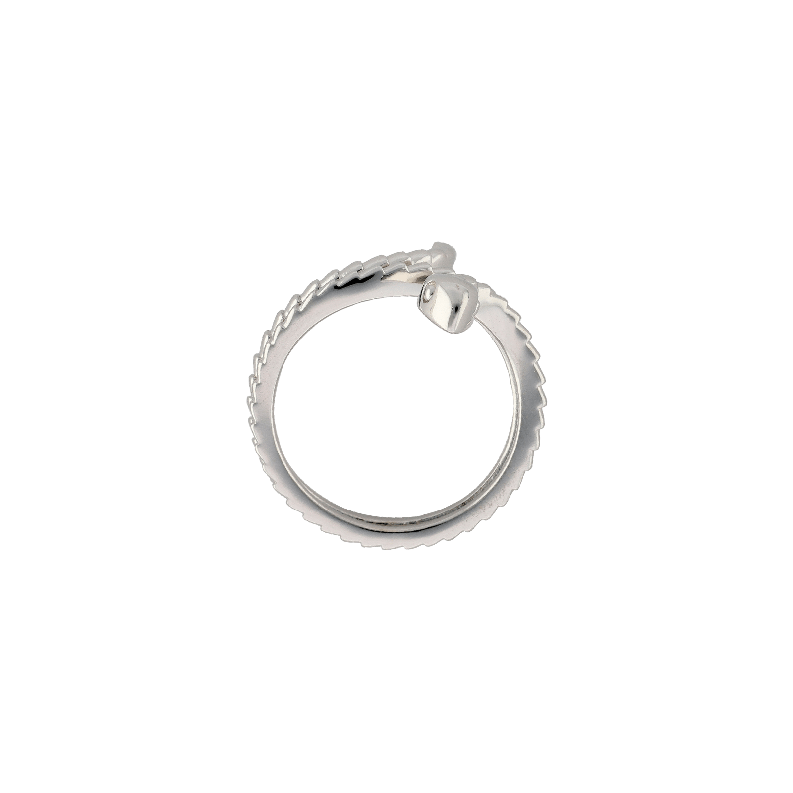 bague serpent rainure