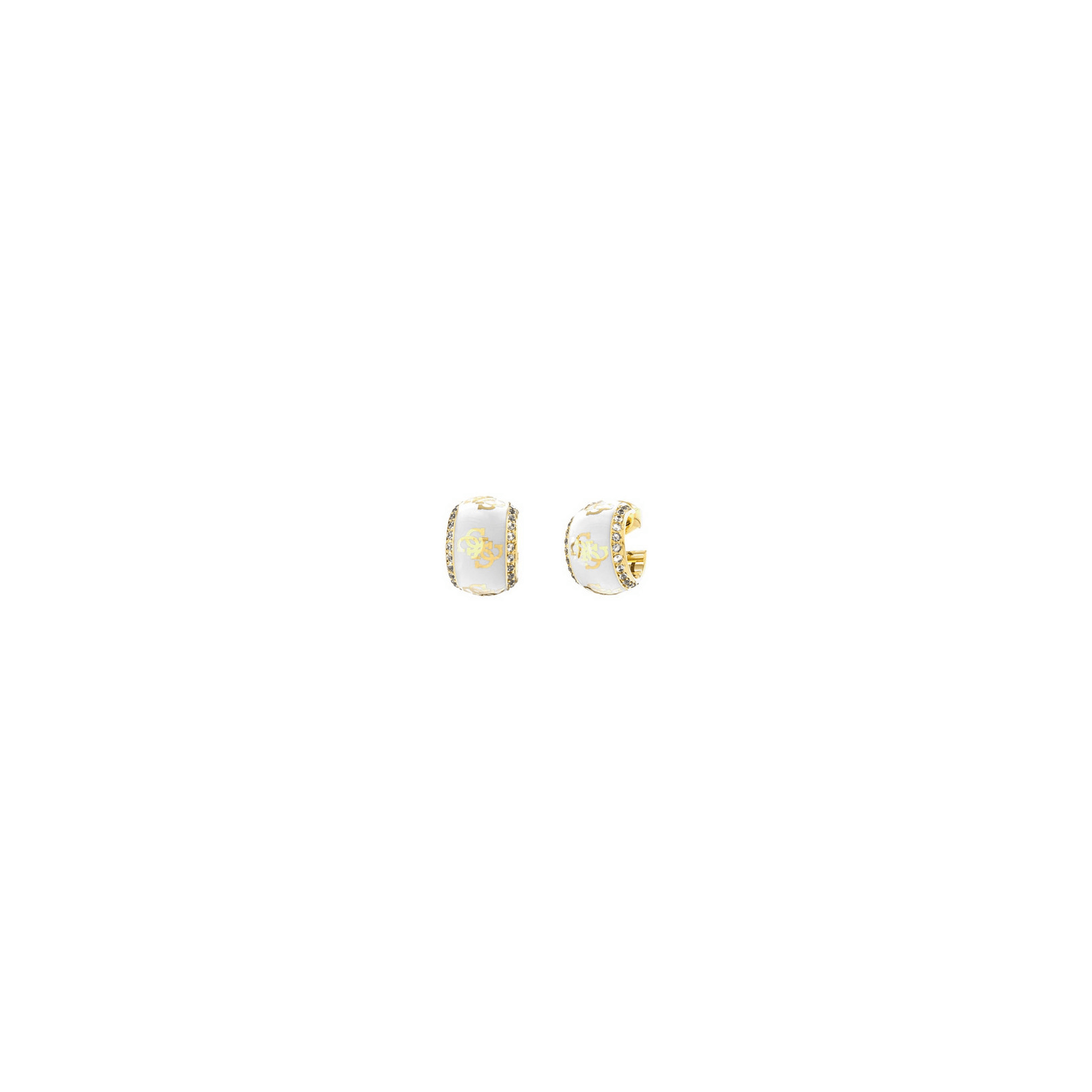 Boucles D'Oreilles GUESS Demi-Créoles 4G Loop Acier doré