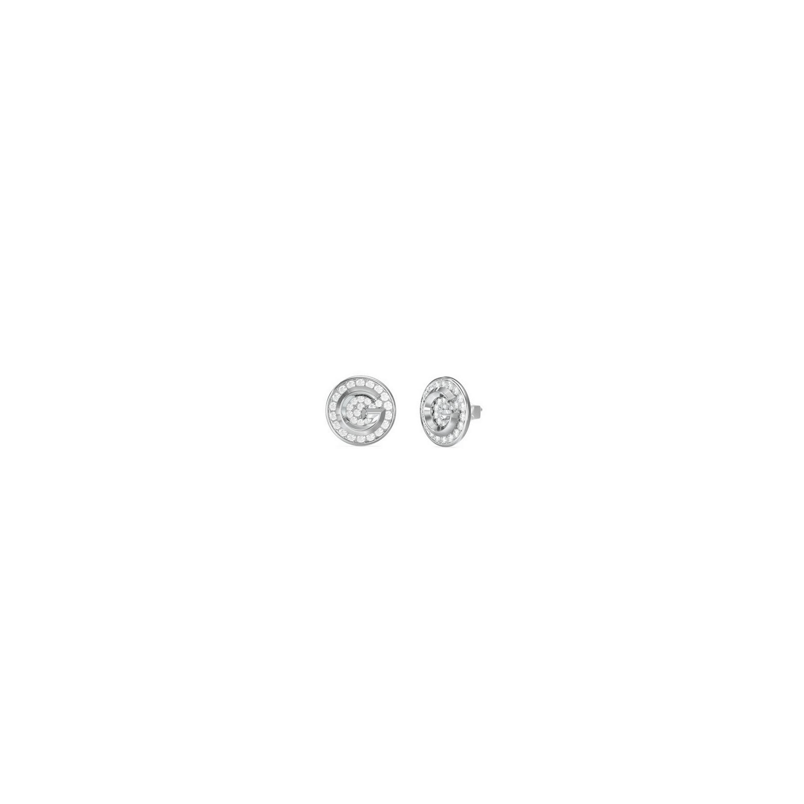Boucles oreilles Guess Bijoux G Crystal Acier Argent