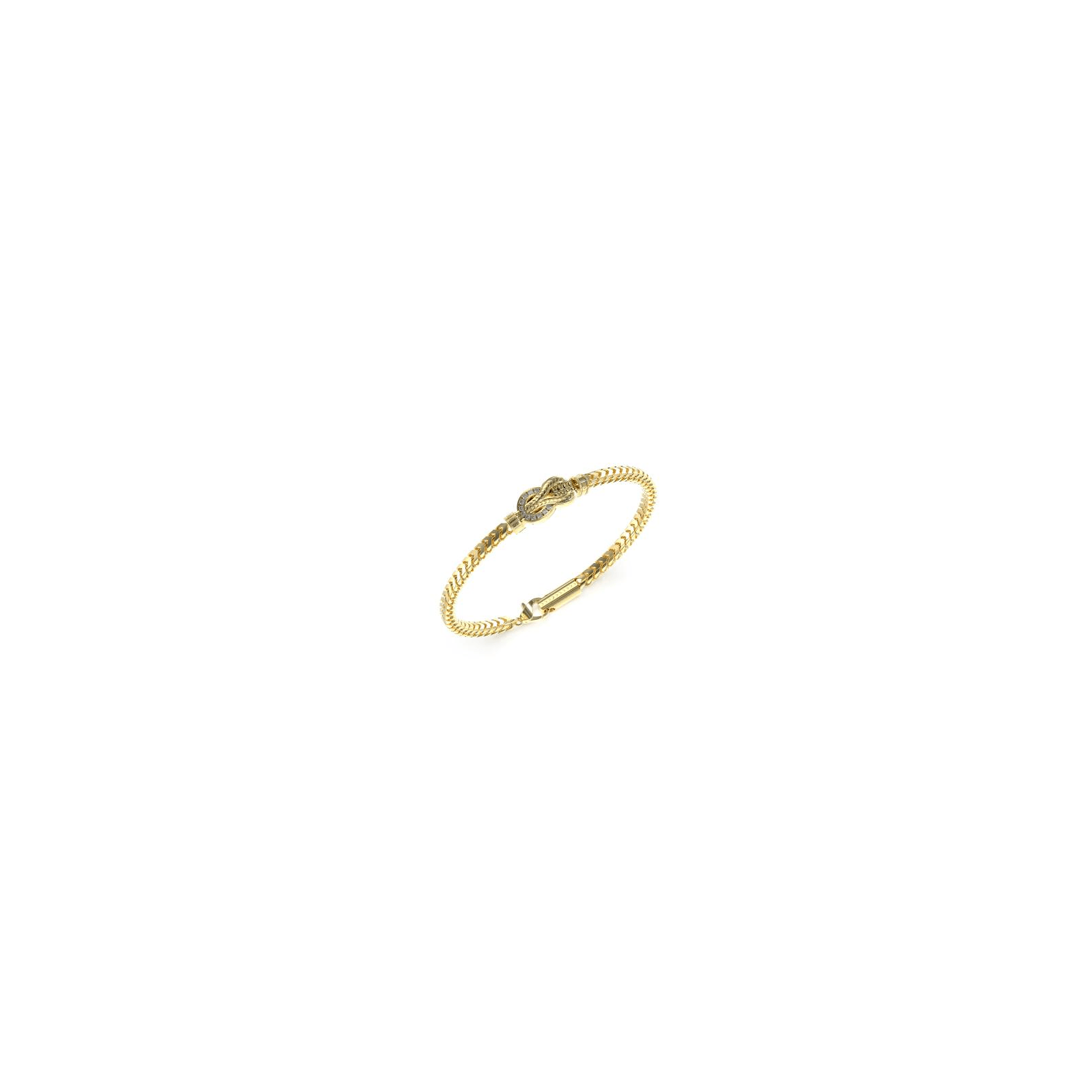 Bracelet nœud marin acier doré