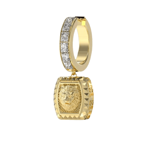 Boucles d'Oreilles Acier Homme lion king