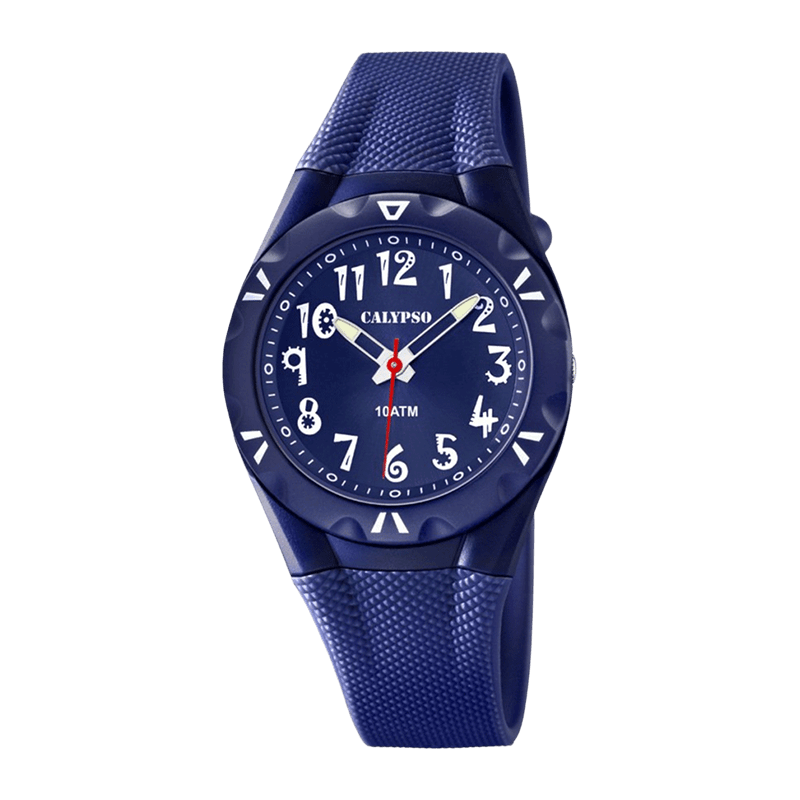 Montre Enfant Calypso "Silicone Versatile" Boîtier Résine, Analogique, Bracelet Silicone Bleu – K6064/3