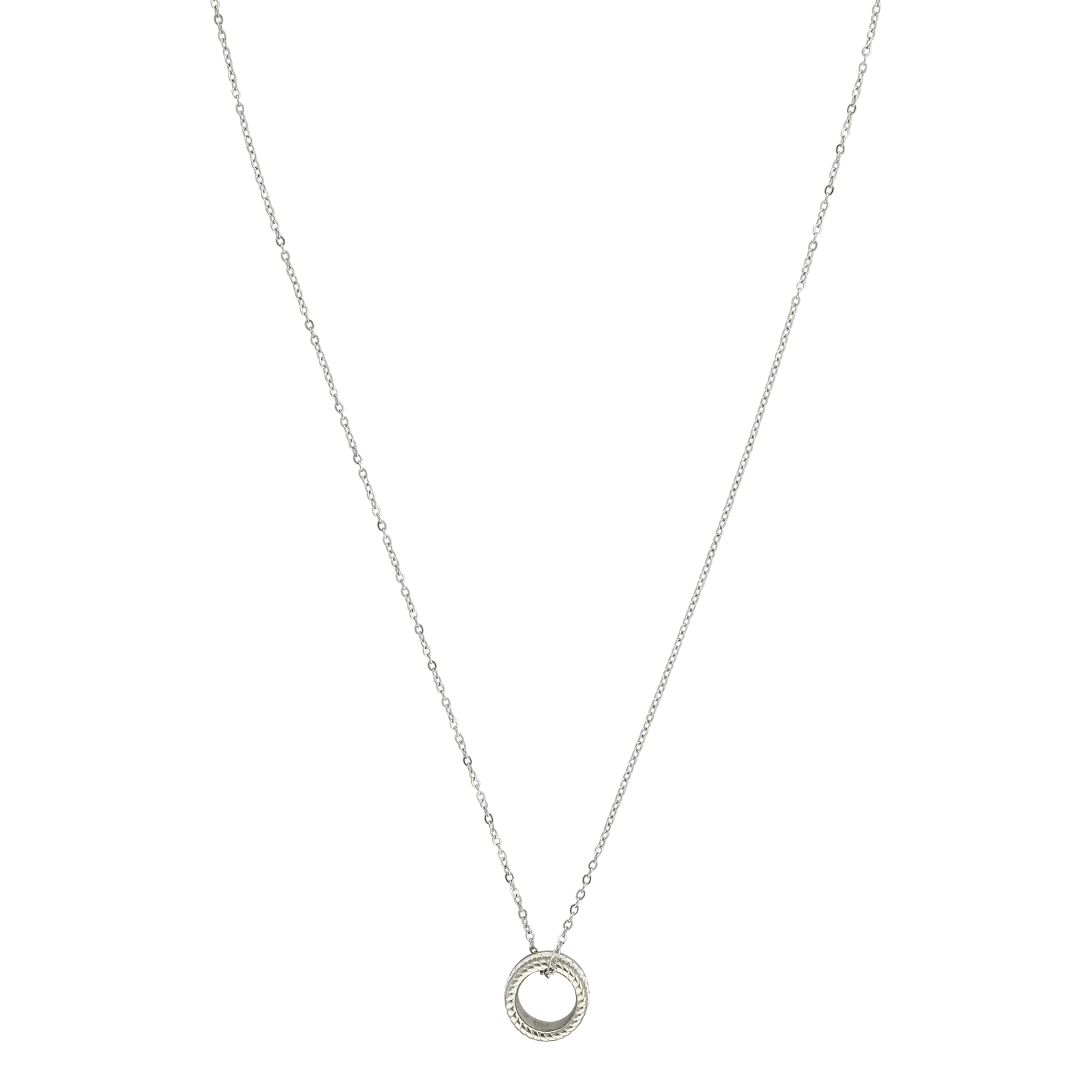 Collier Callas Acier Pendentif anneau Cristal Preciosa