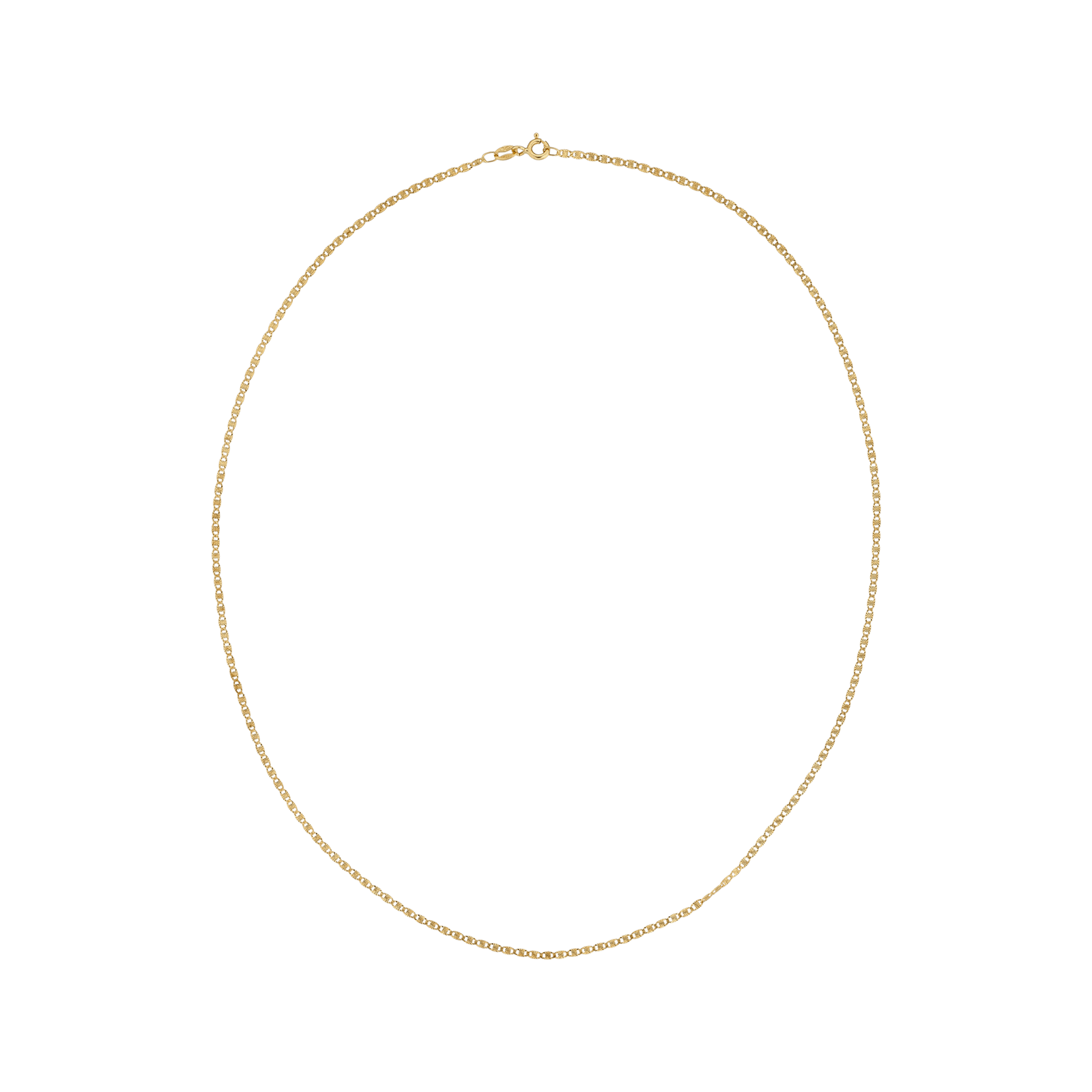 Collier chaine marine diamantée 50 centimètres