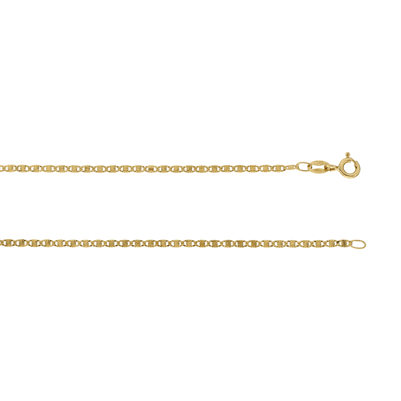 Collier chaine marine diamantée 50 centimètres
