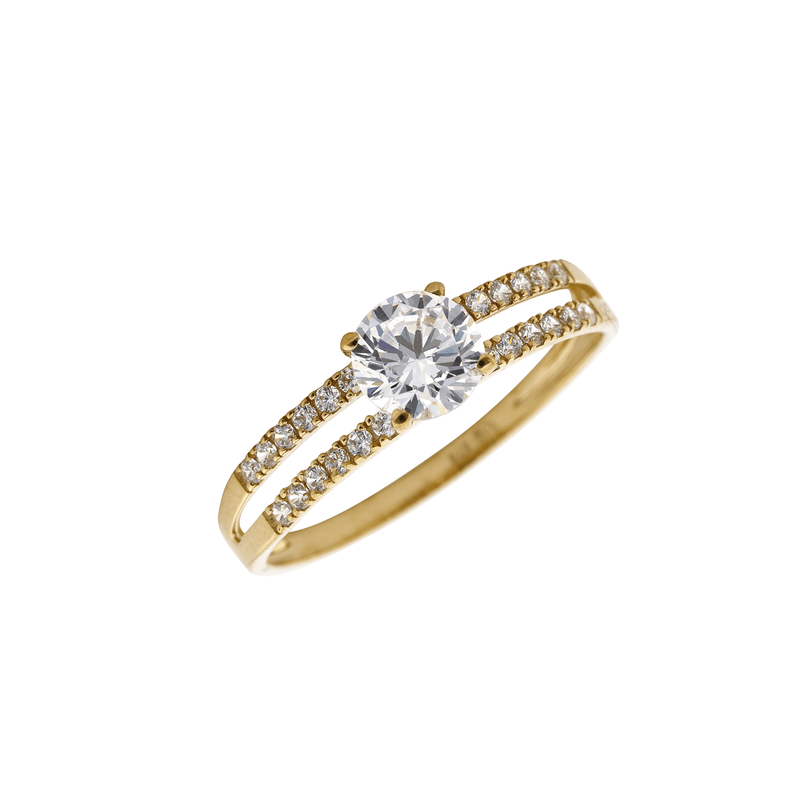 solitaire accompagné Oxyde de Zirconium