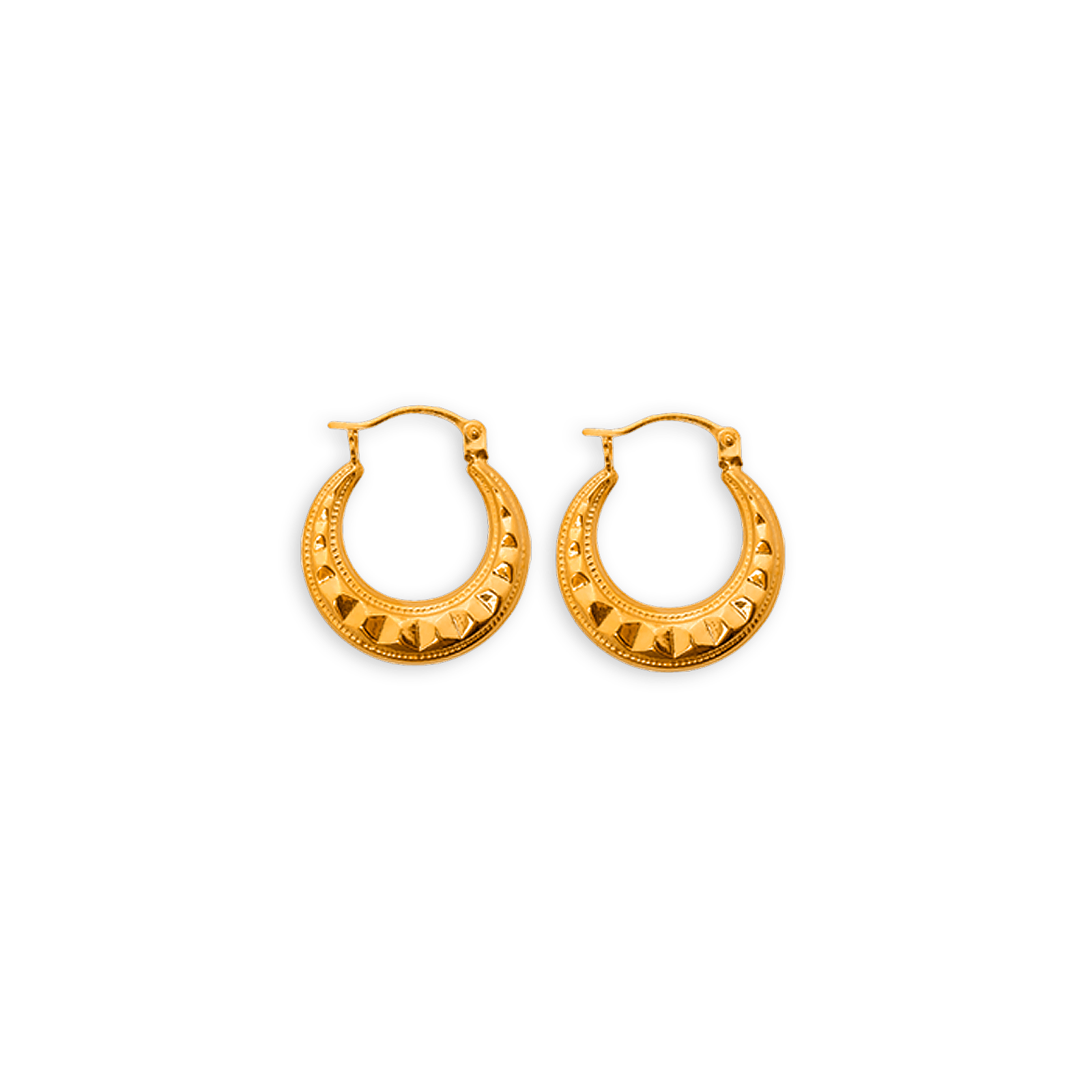 créoles or 9 carats fantaisie 16mm