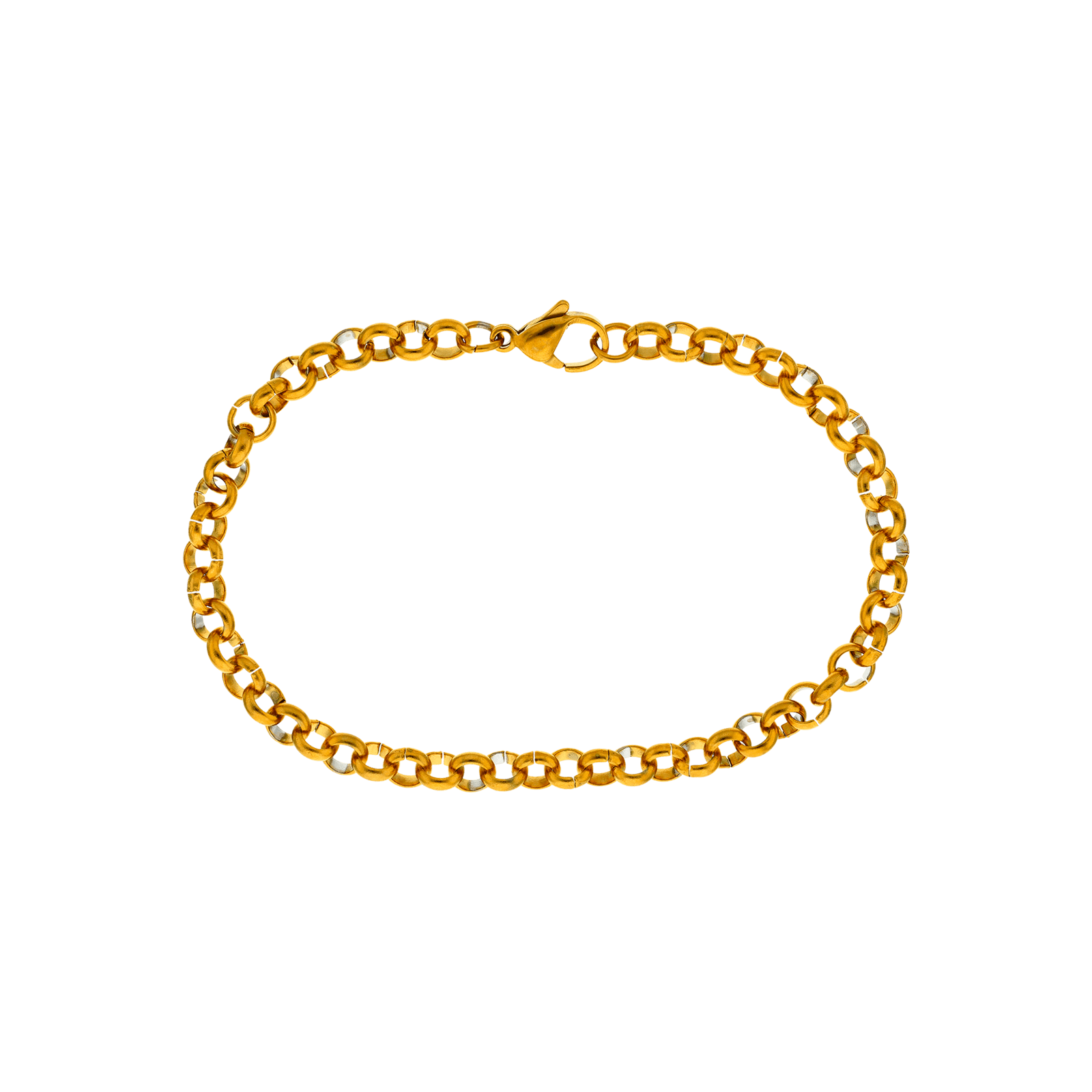 Bracelet Callas jaseron Acier doré 5 millimètres 19 centimètres
