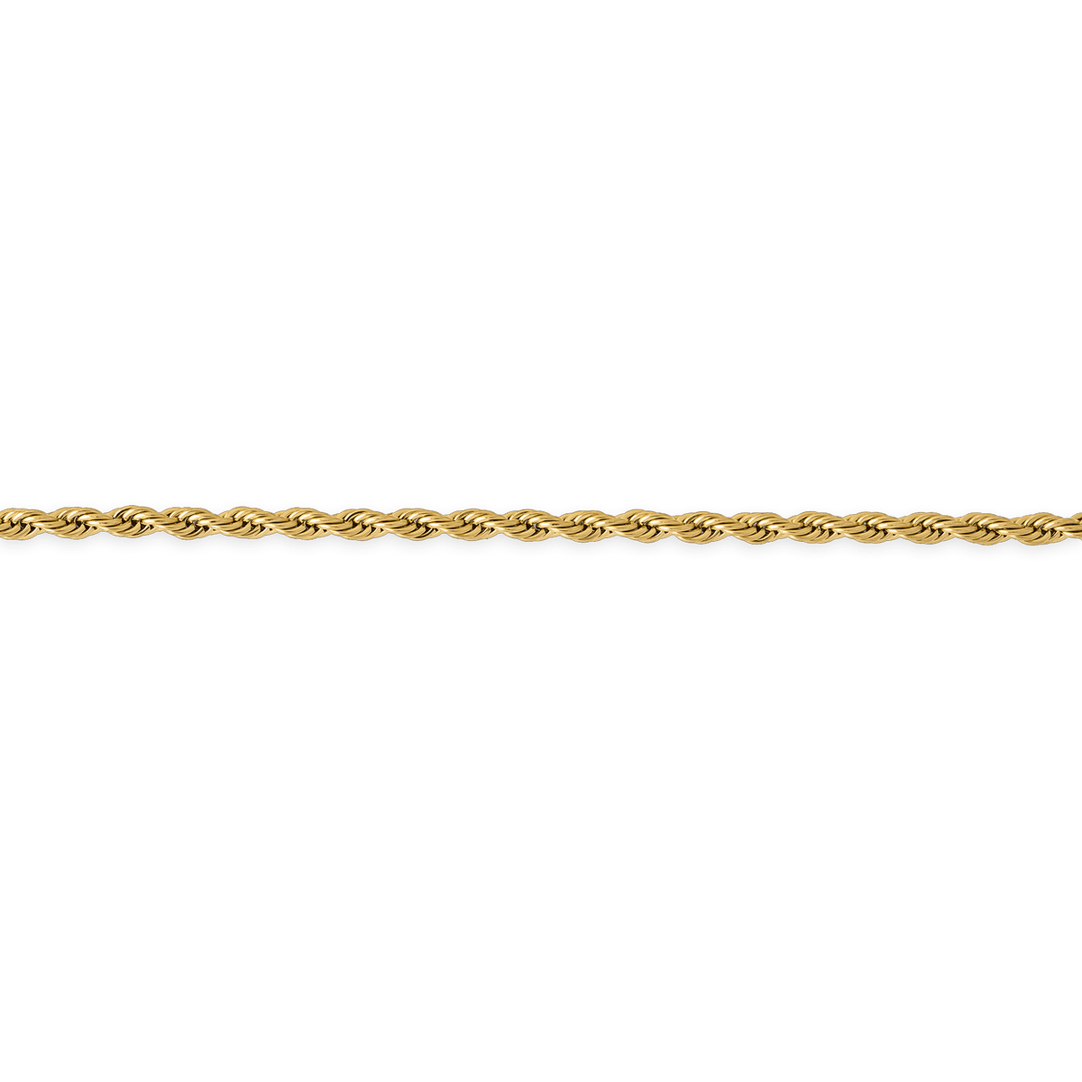 Collier Acier Jaune Maille Corde 4mm 60cm