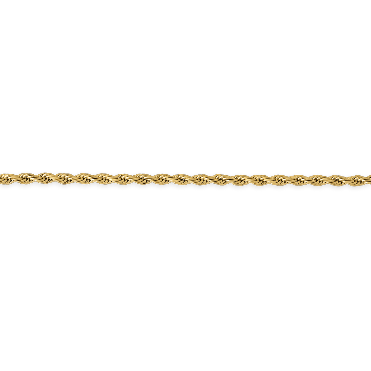Collier Acier Jaune Maille Corde 4mm 70cm