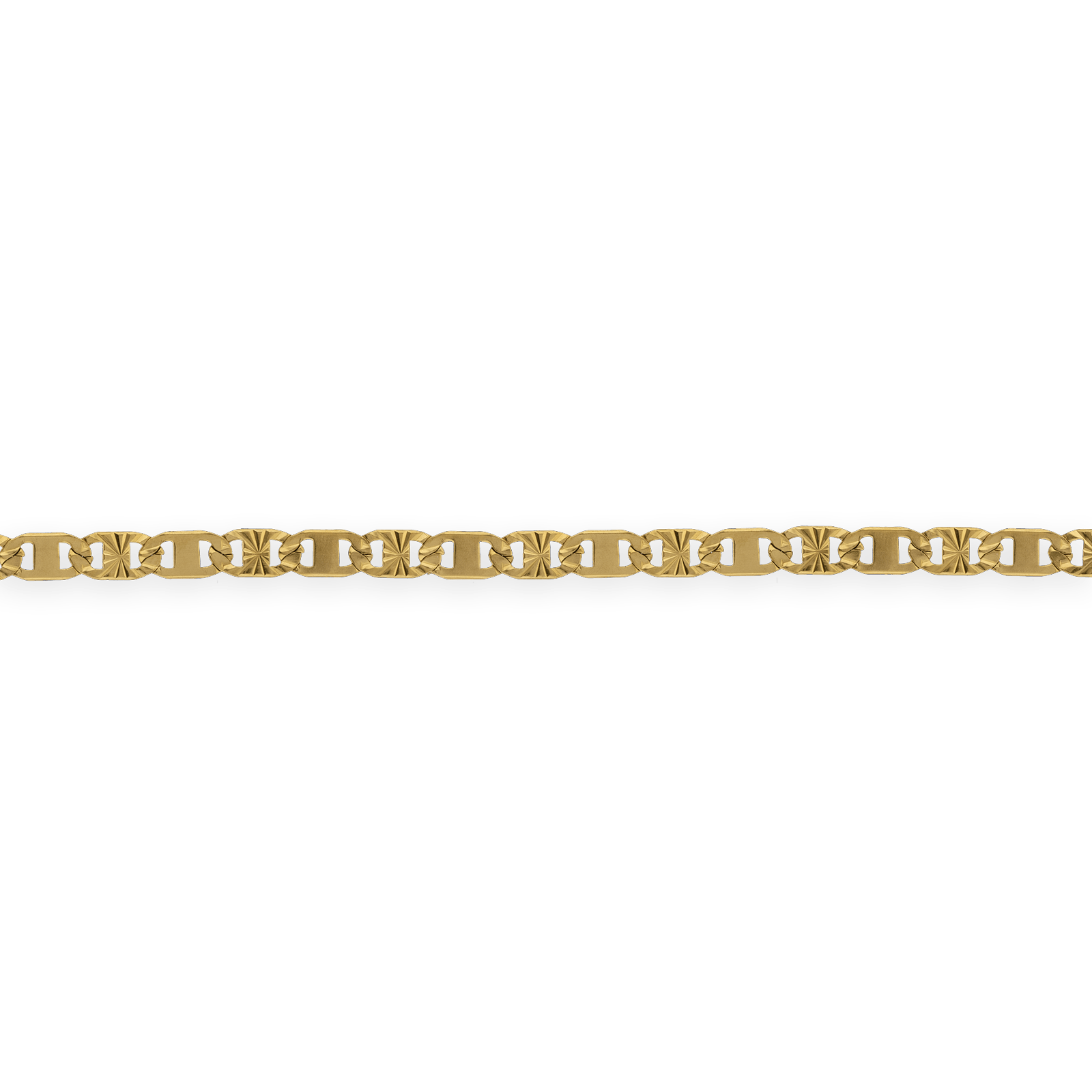 Bracelet Acier Jaune Maille Plate