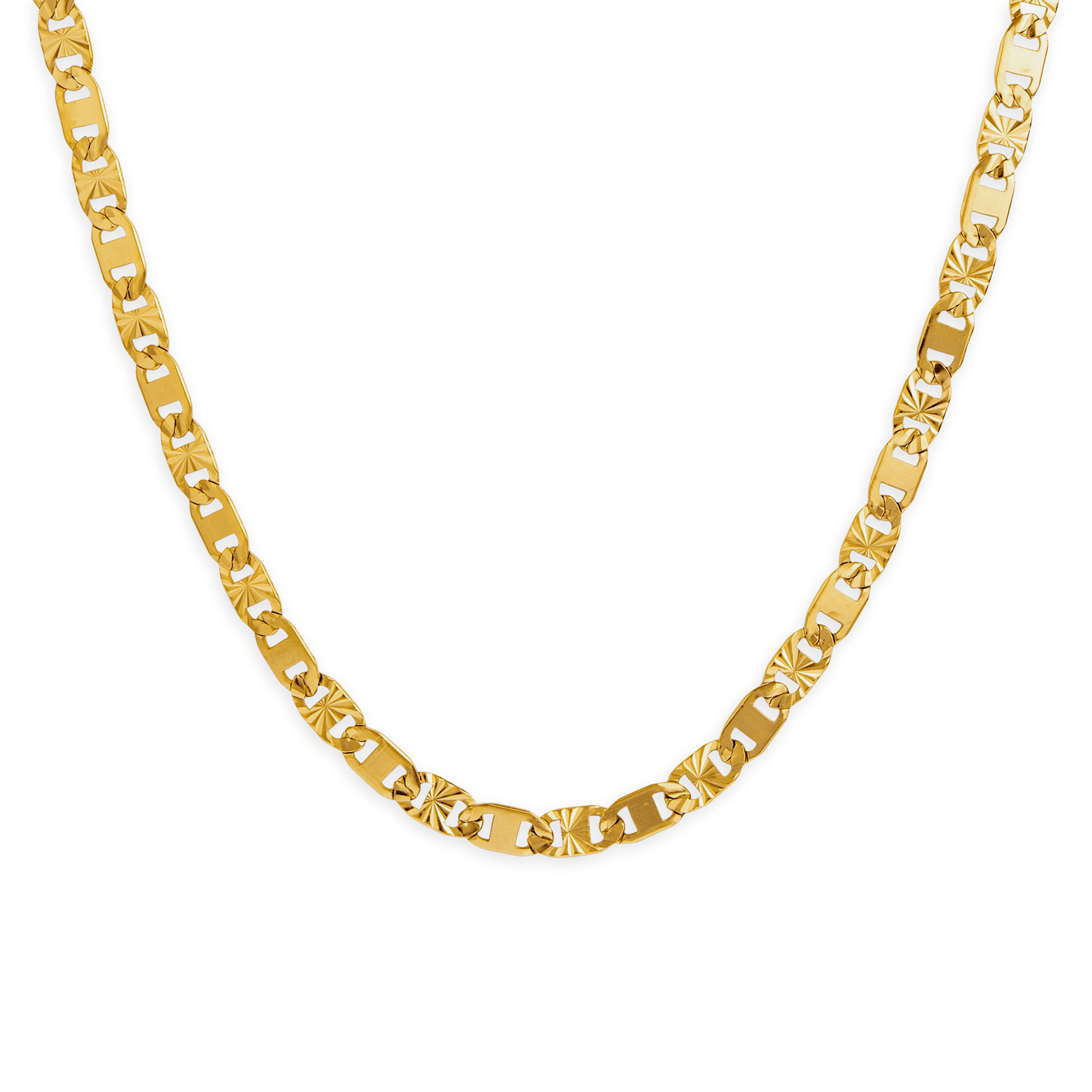 Collier acier maille plate