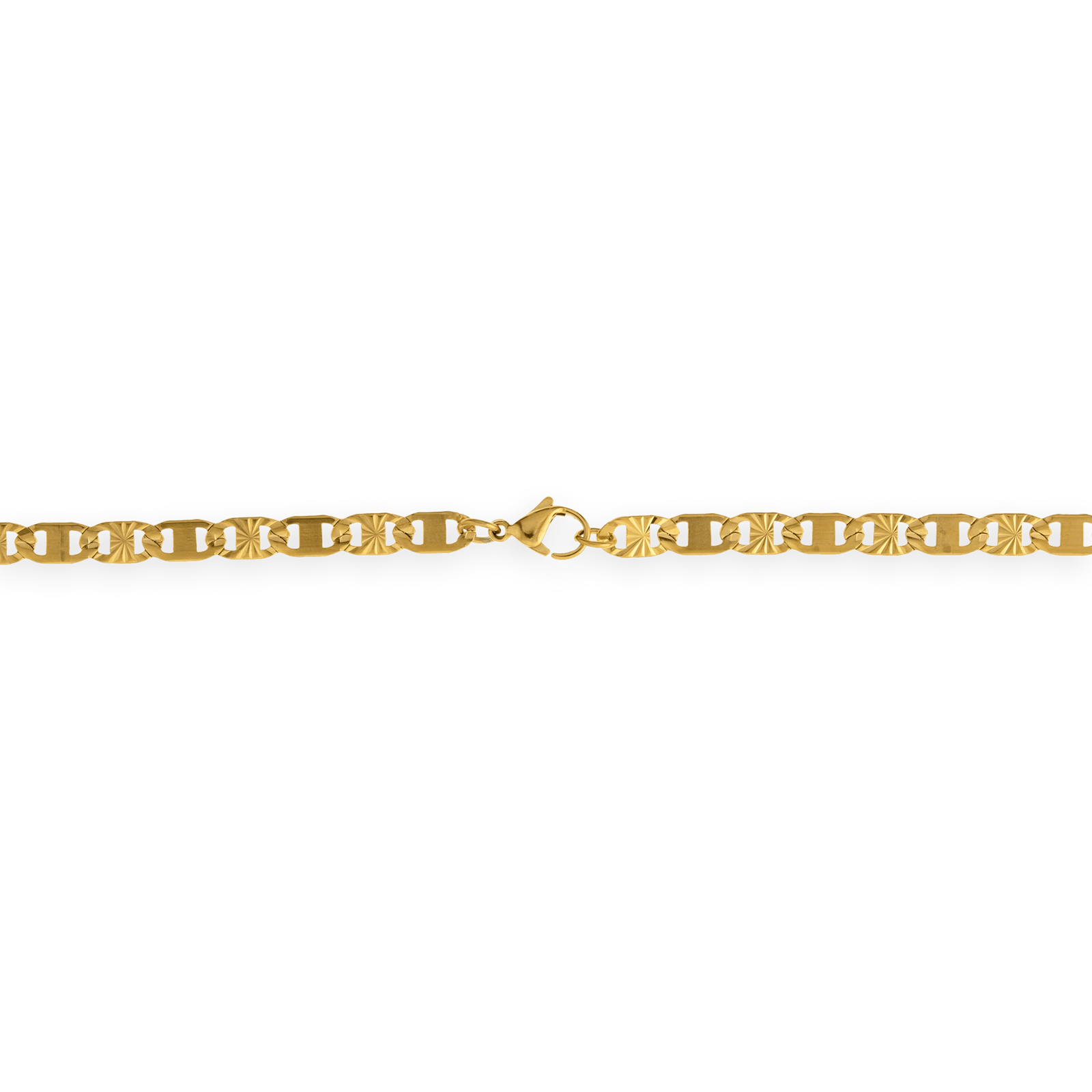 Collier acier maille plate