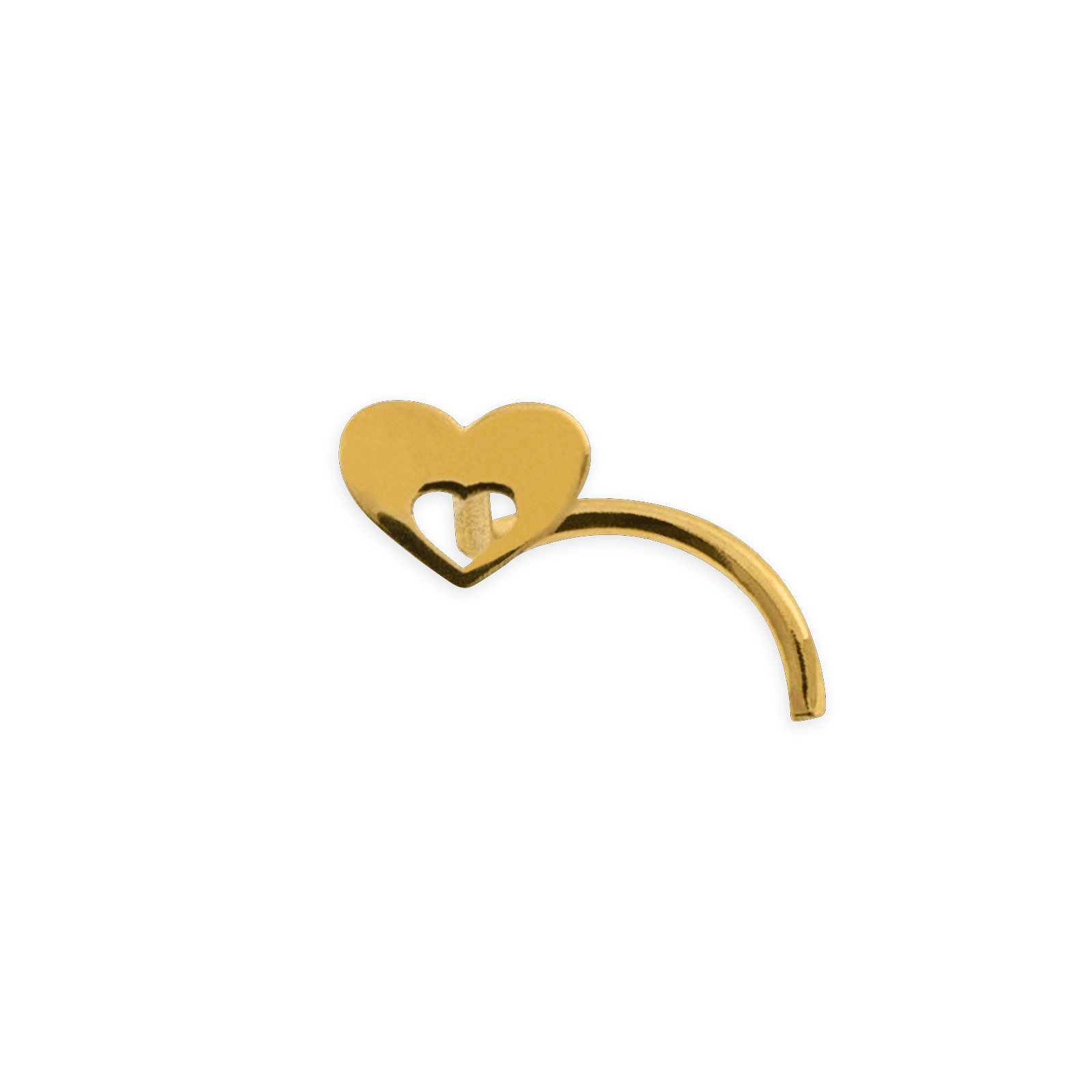 Piercing Nez Or375 Cœur Ajouré