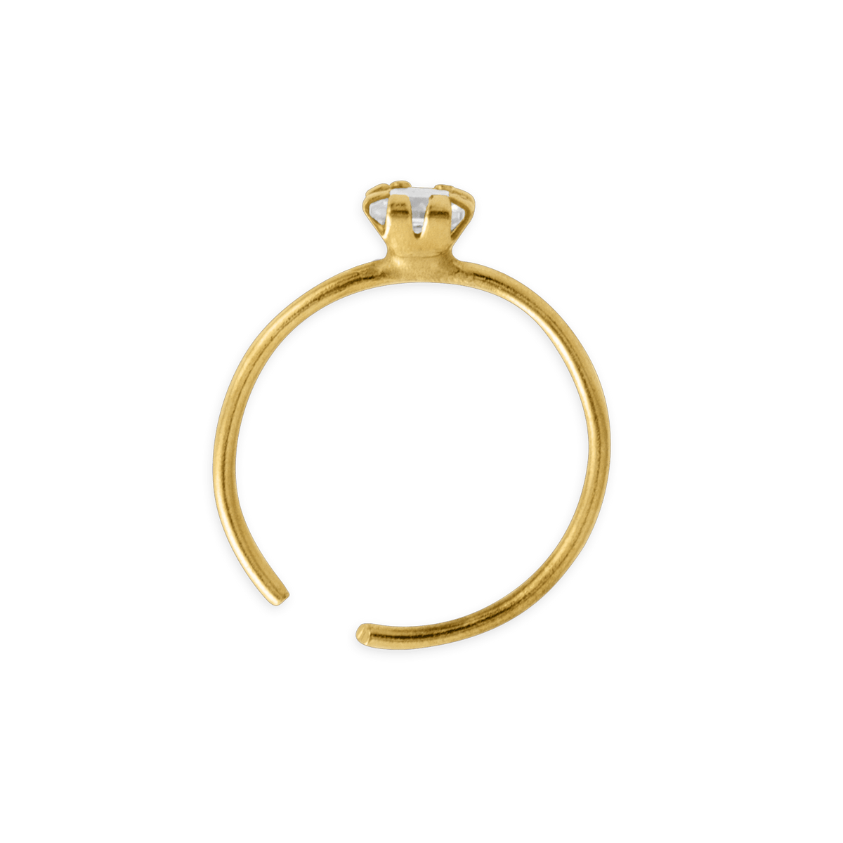Piercing Nez Or375 Créole Diamantée et Zirconium