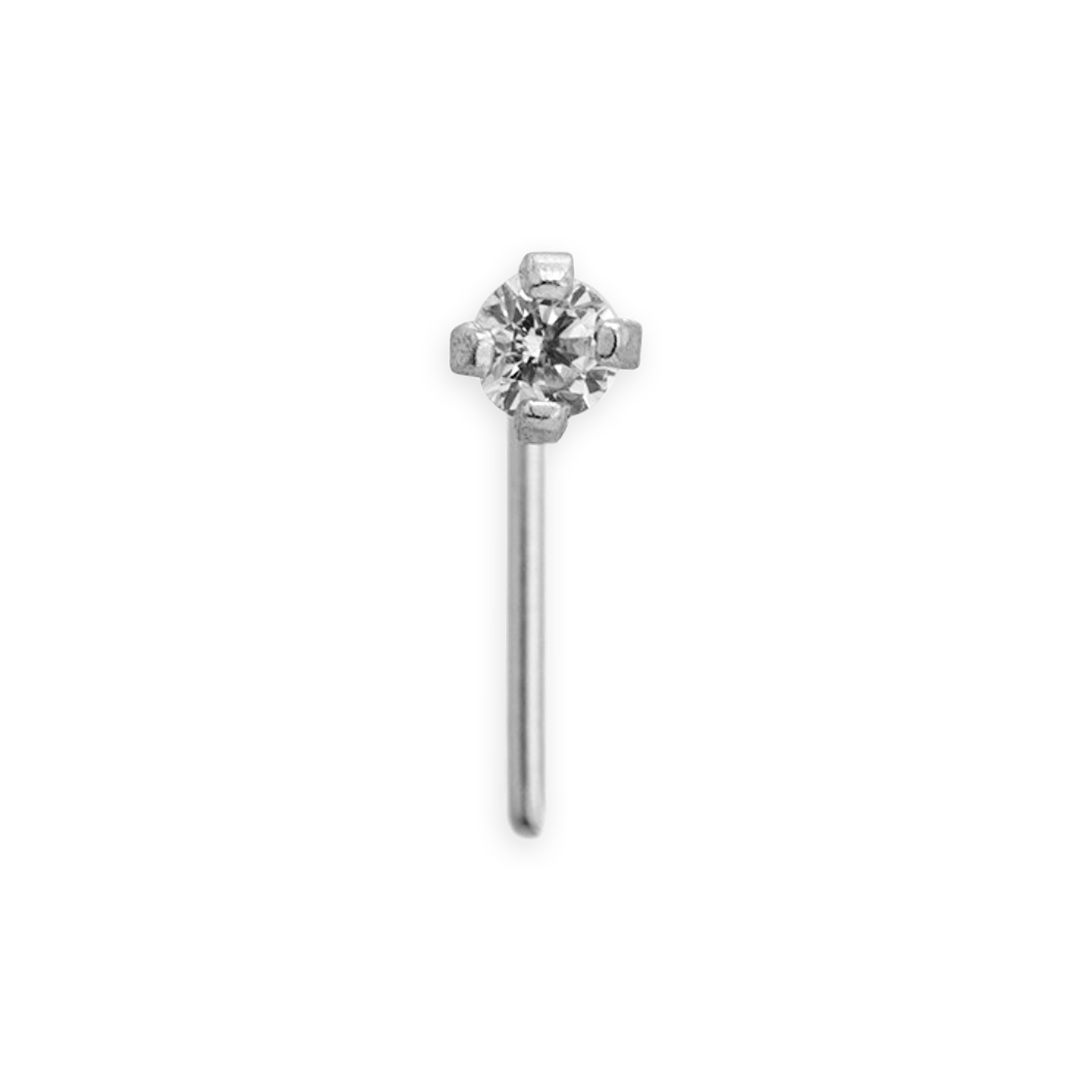 Piercing Nez Or375 Gris Zirconium