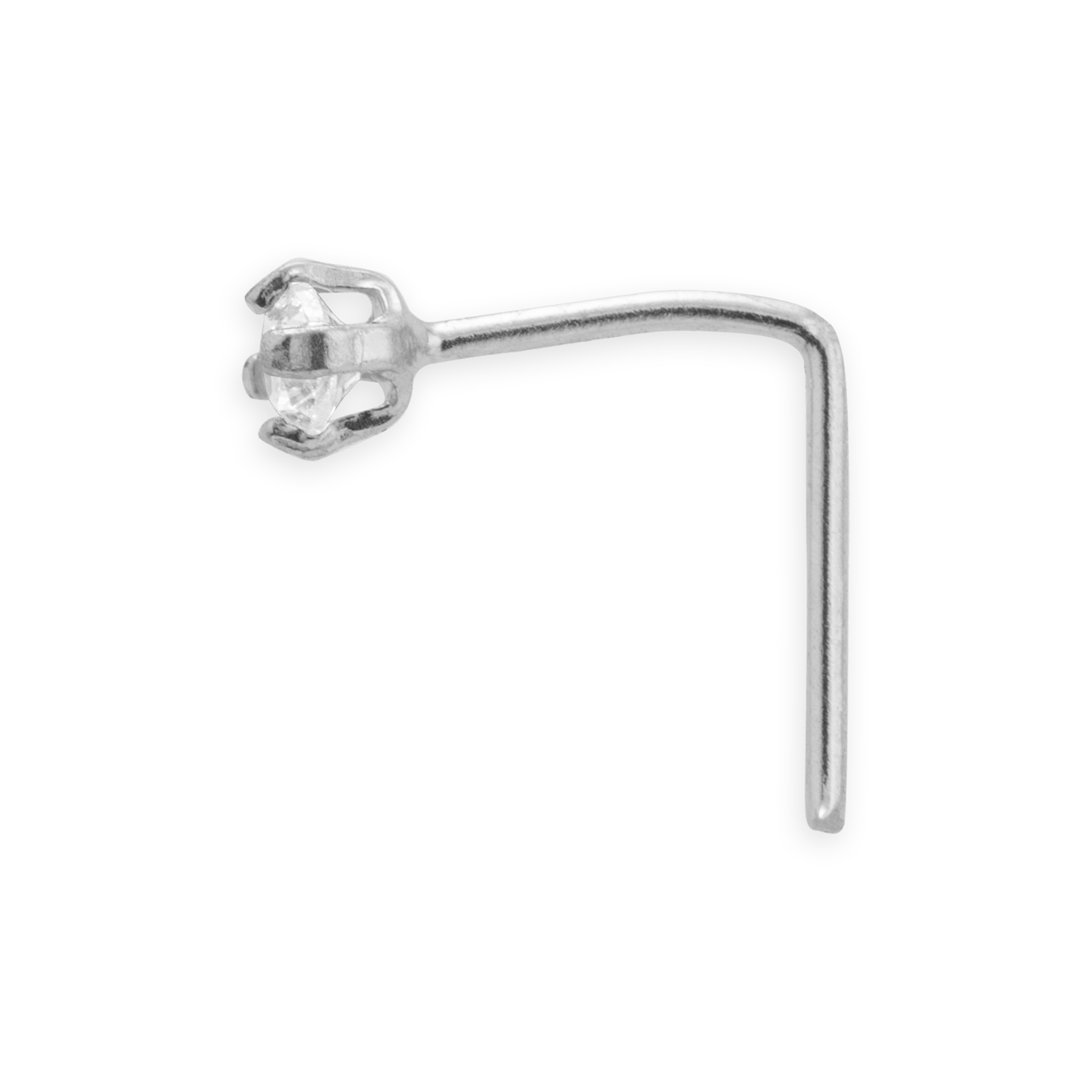 Piercing Nez Or375 Gris Zirconium