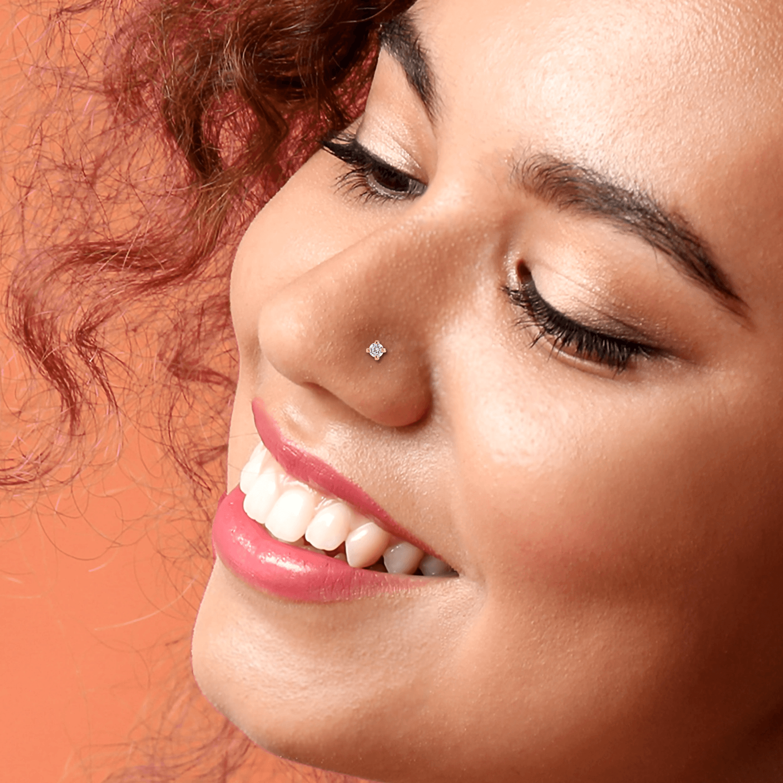 Piercing Zirconium Or375 Blanc