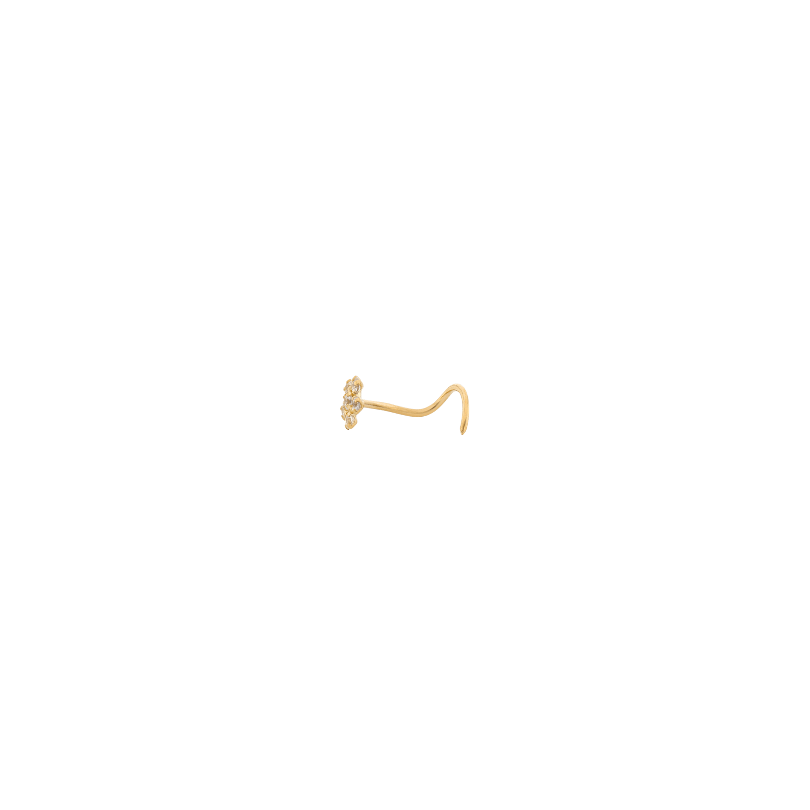 BOUCLE DE NEZ TOUT OR bouton de nez Or Jaune fleur oxydes Petit Modèle
