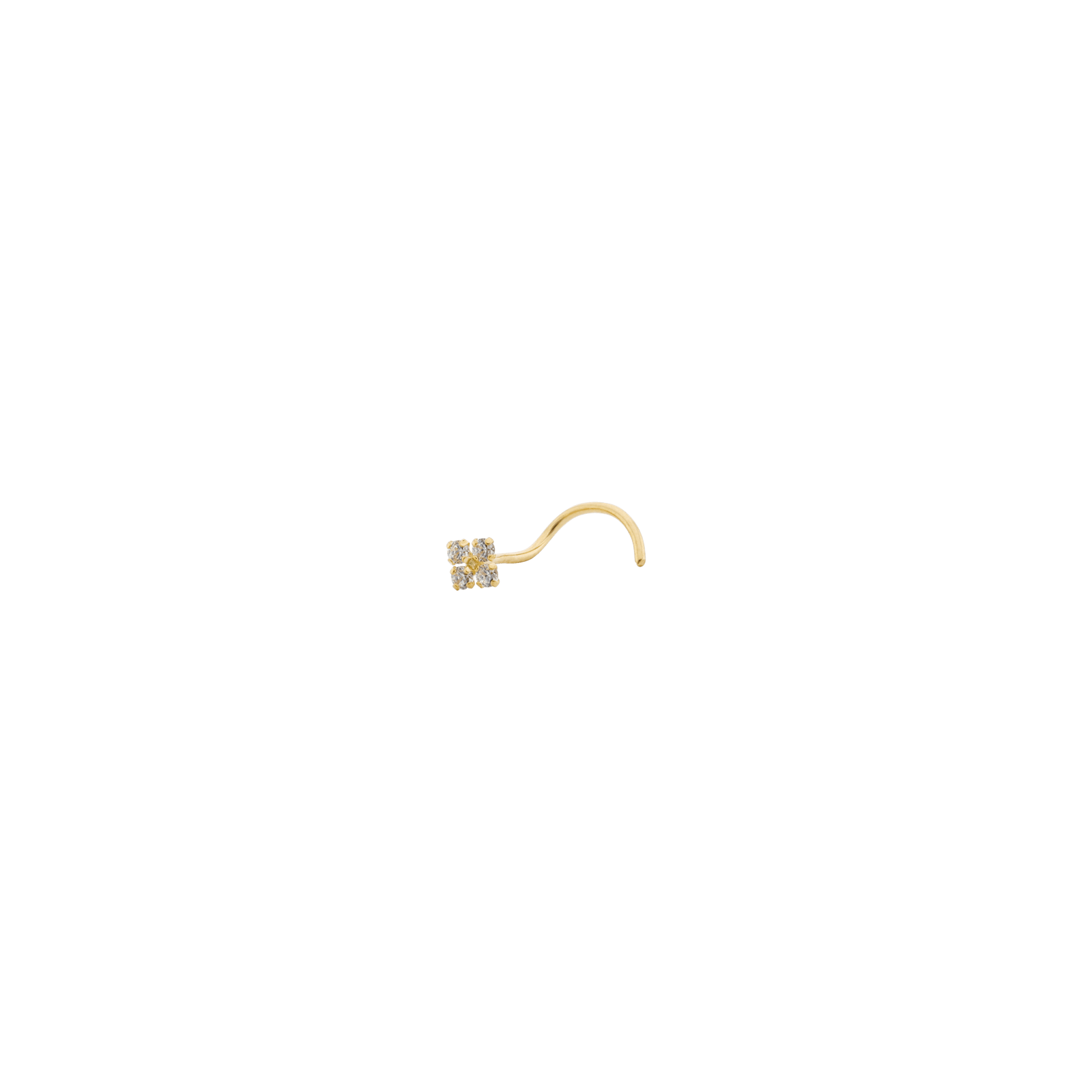 BOUCLE DE NEZ TOUT OR bouton de nez Or Jaune croix oxydes