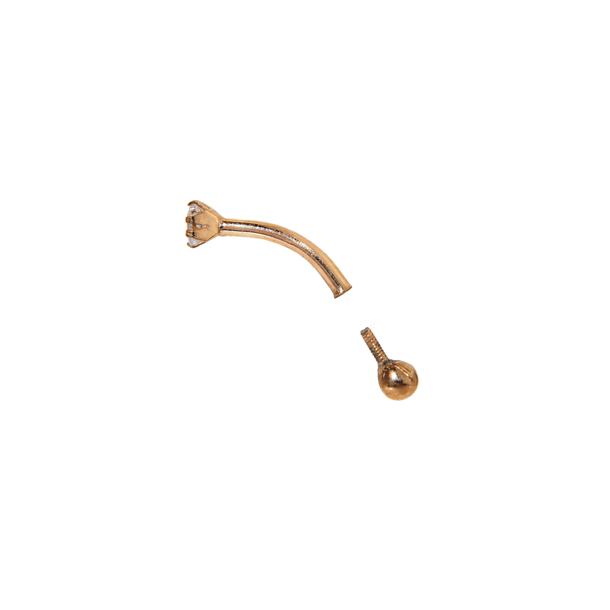 Piercing Arcade Or 37515mm Zircon3mm Boule3mm Tige8mm1.2mm