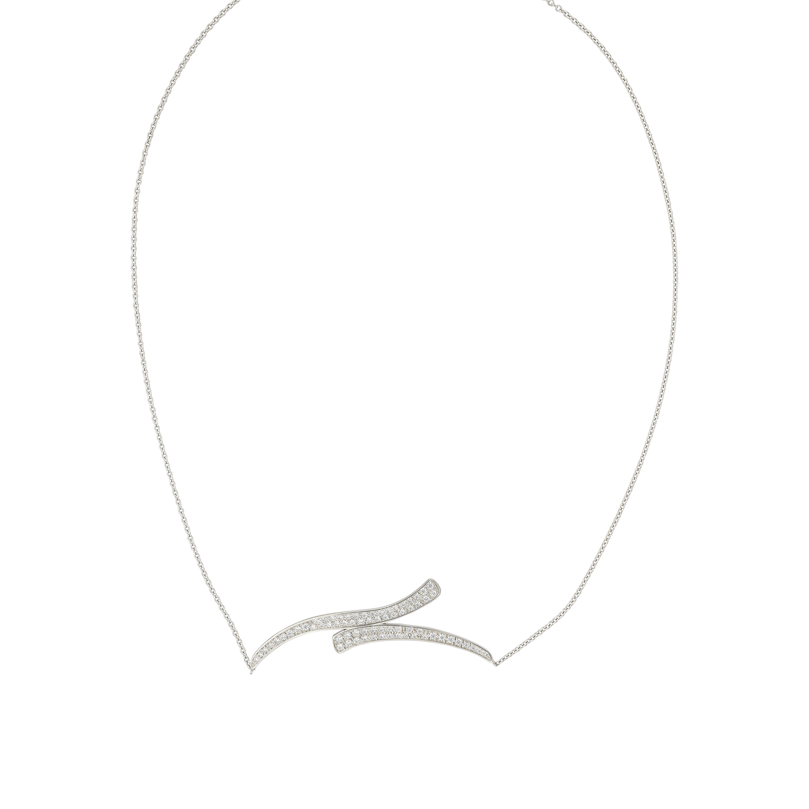 Collier Argent fantaisie Oxyde de Zirconium
