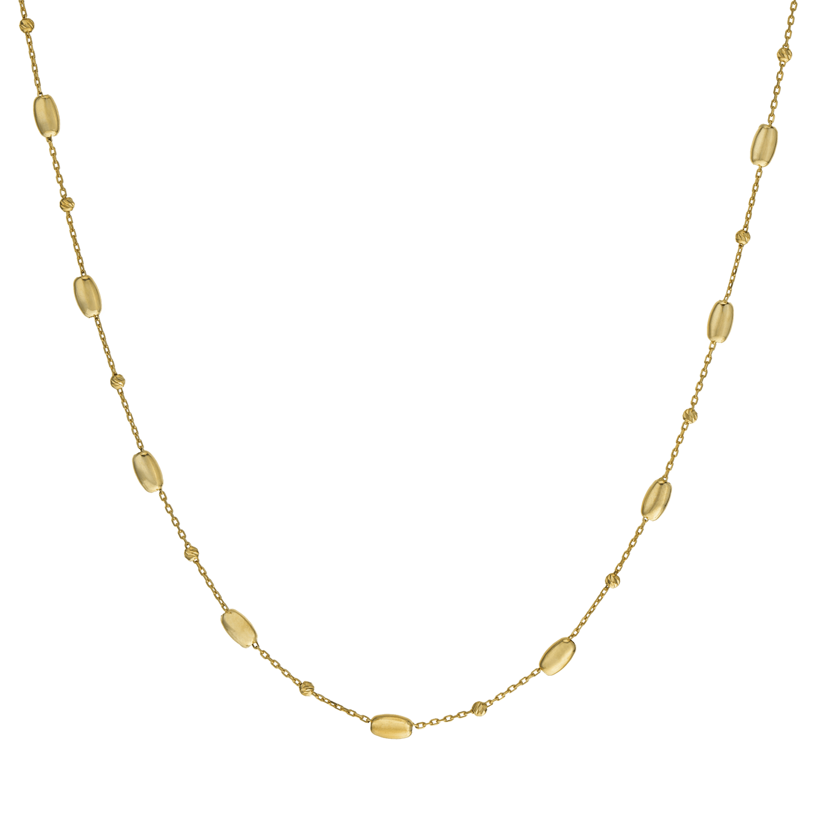 Collier centre boules ovales 45cm