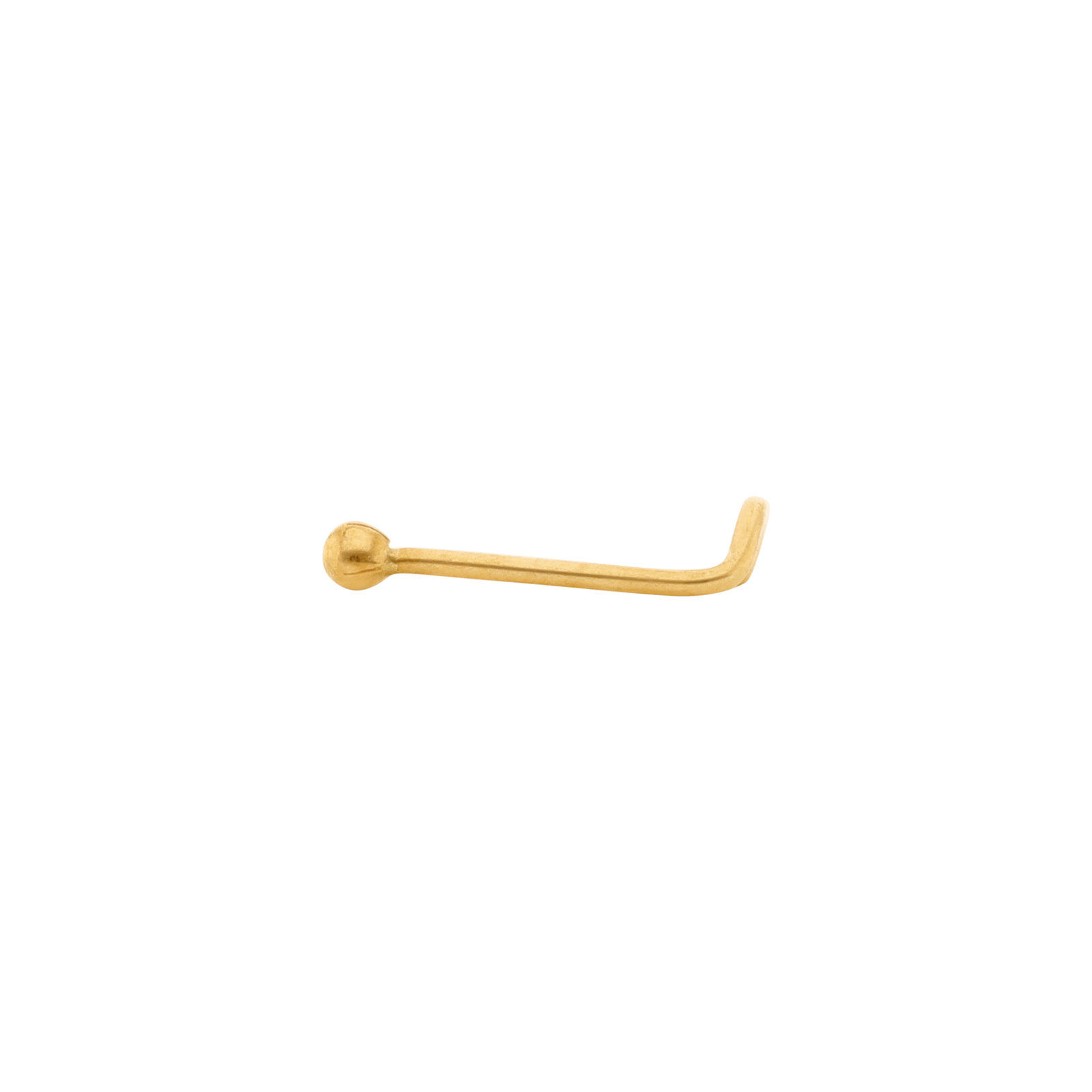 piercing nez or 18 carats Or Jaune Miniature boule