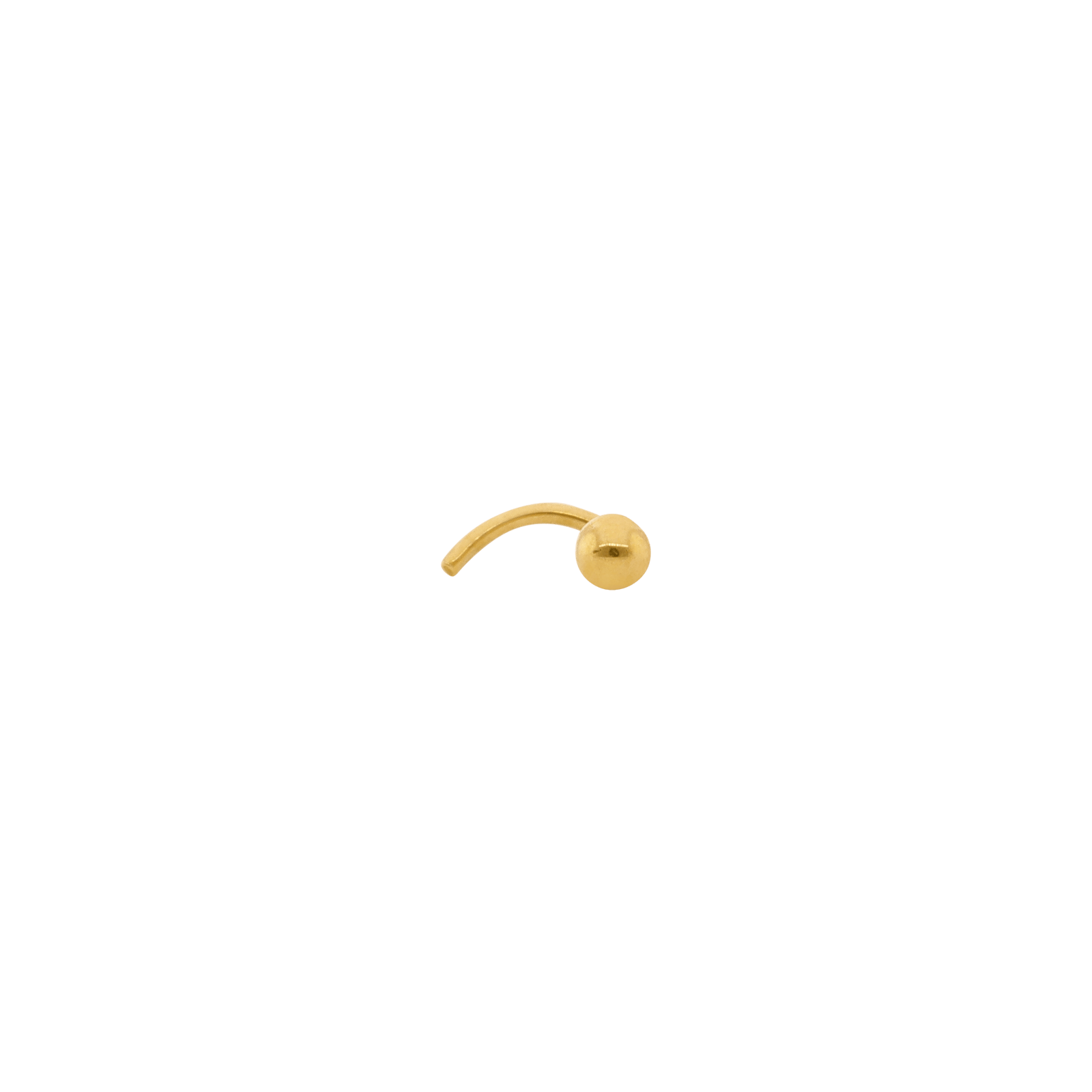 piercing nez or 18 carats Or Jaune boule