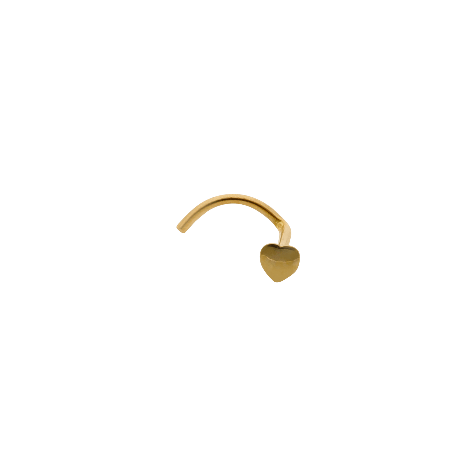 piercing nez or 18 carats Or Jaune Miniature coeur