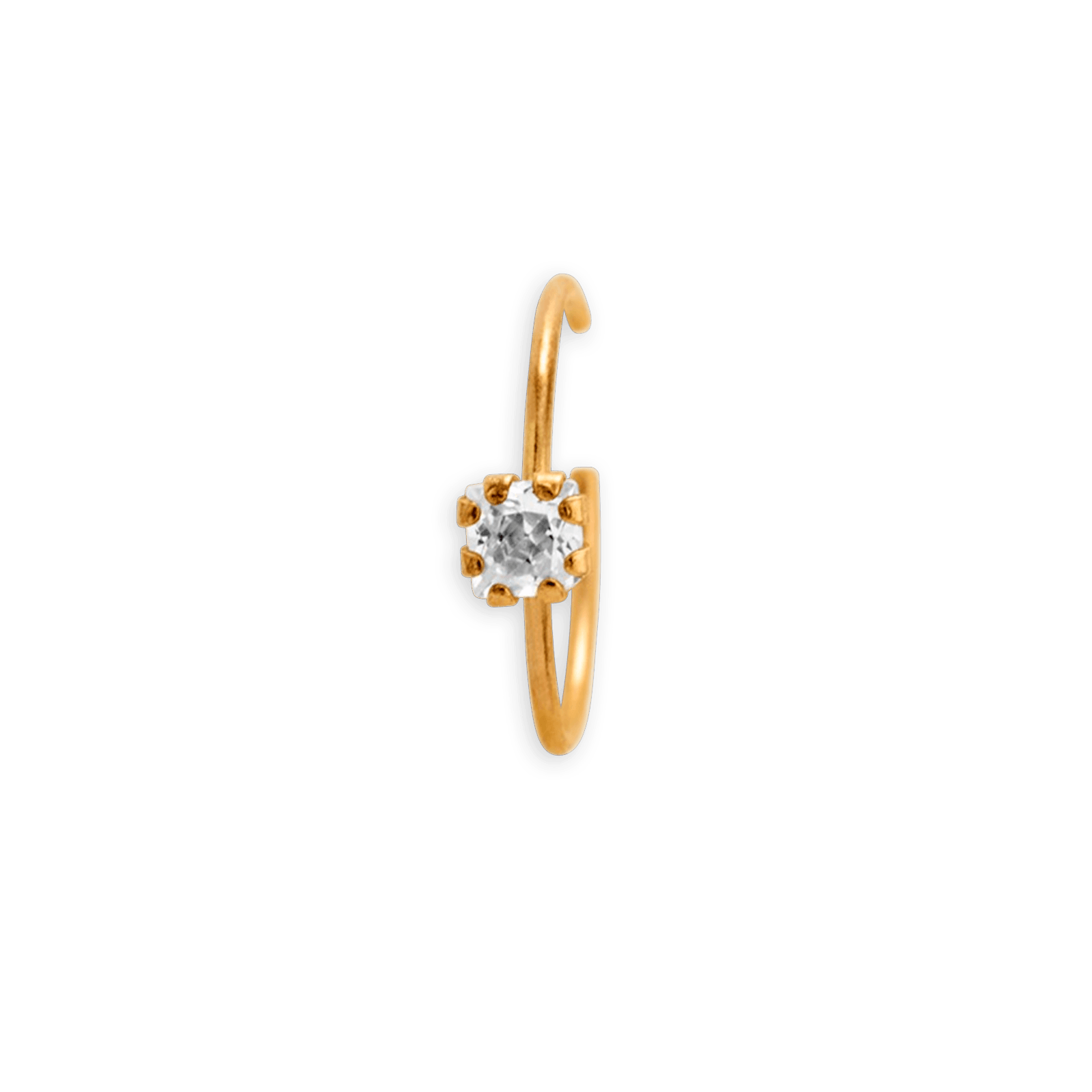 Piercing Nez Or750 Créole Diamantée Zirconium