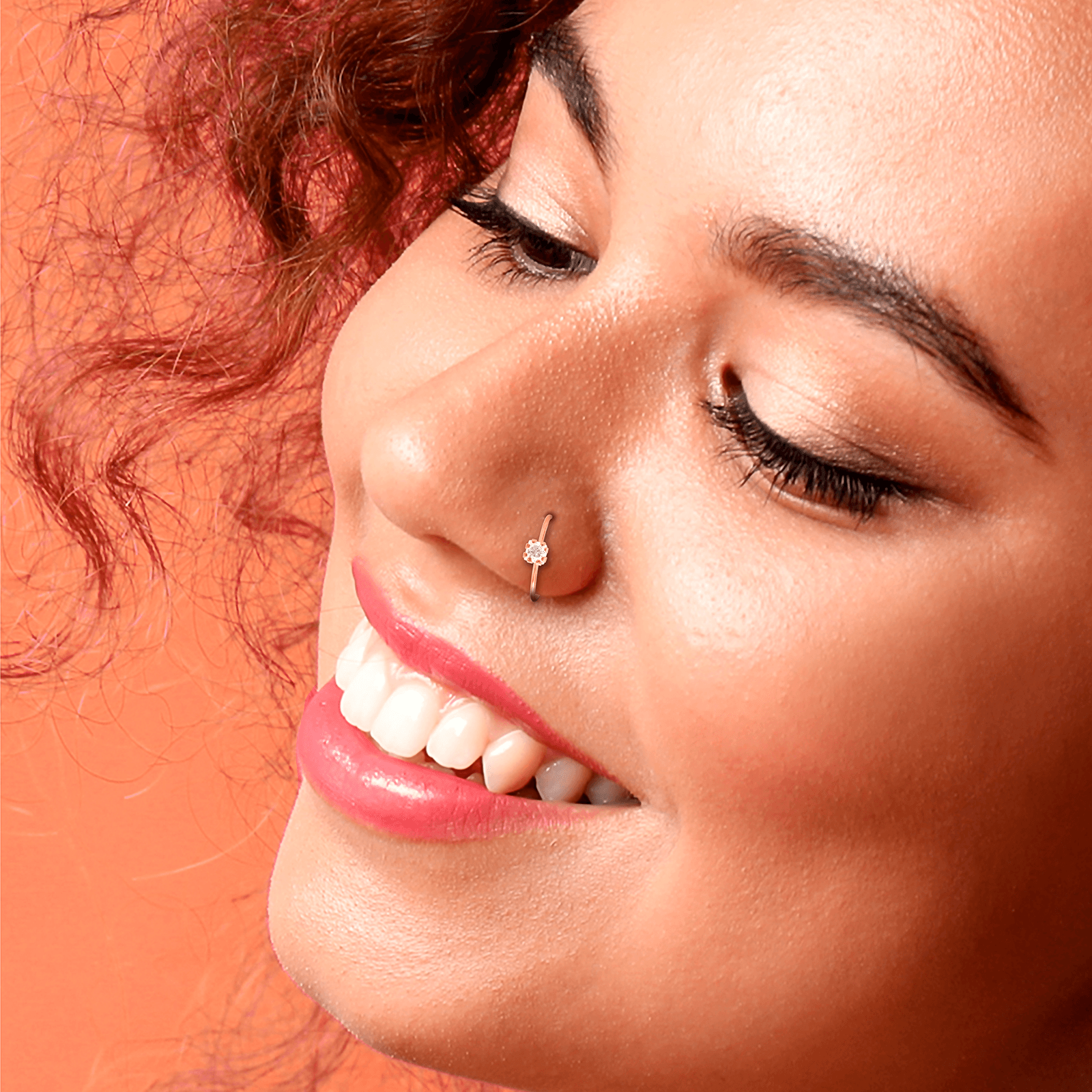 Piercing Nez Or750 Créole Diamantée Zirconium