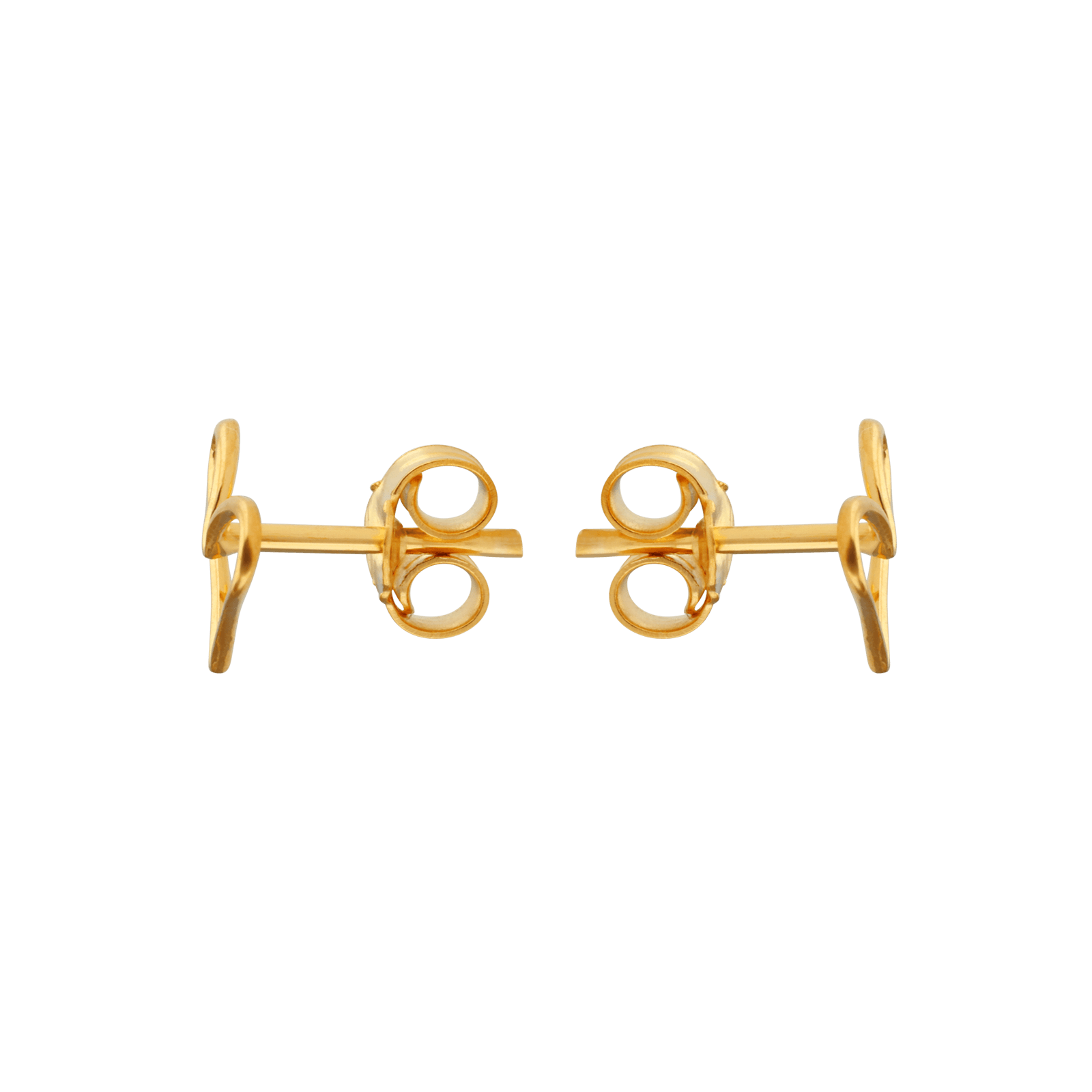 Boucles D'oreilles Or375 Puce Coeur Ajouré