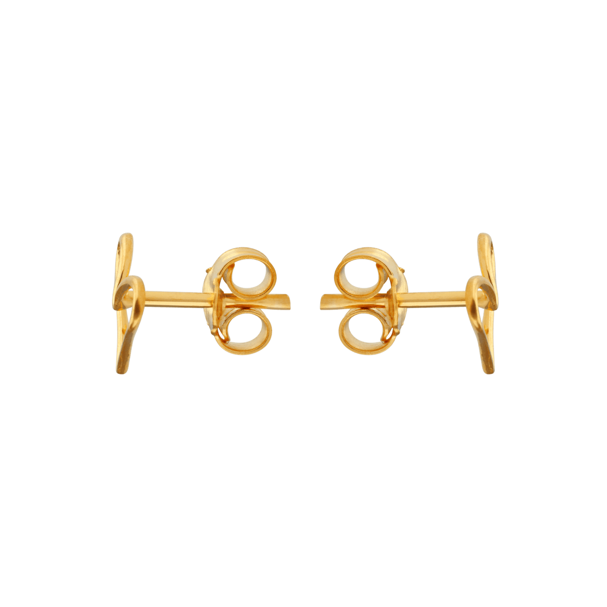 Boucles D'oreilles Or 375 Puce Coeur Ajouré