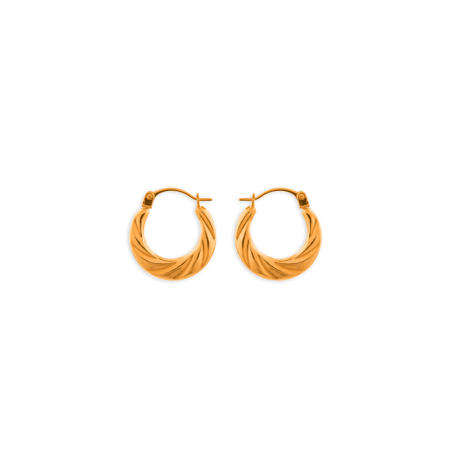 créoles or 9 carats torsadées 15mm