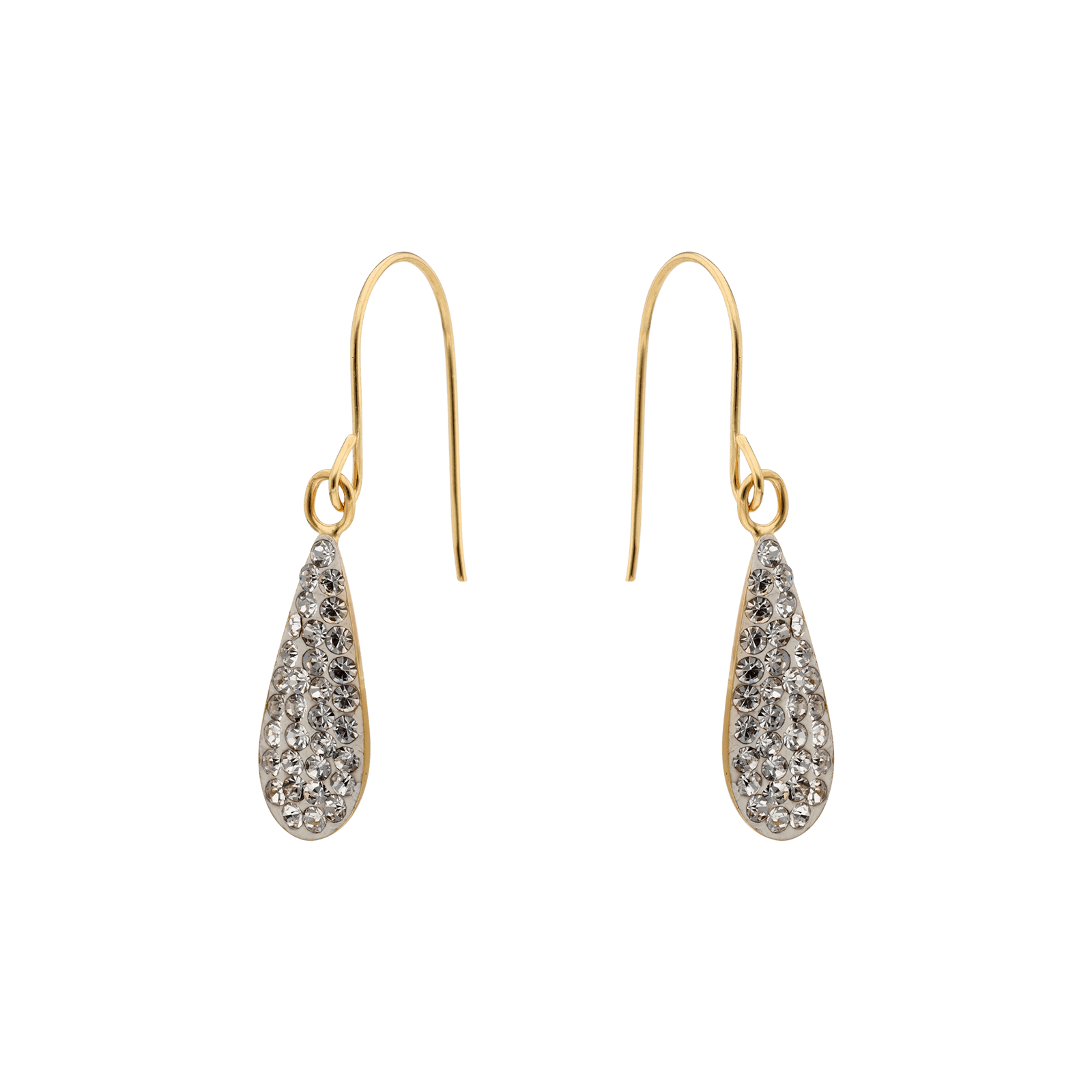 Boucles d'Oreilles Pendentif gouttes lisses et Oxyde de Zirconium